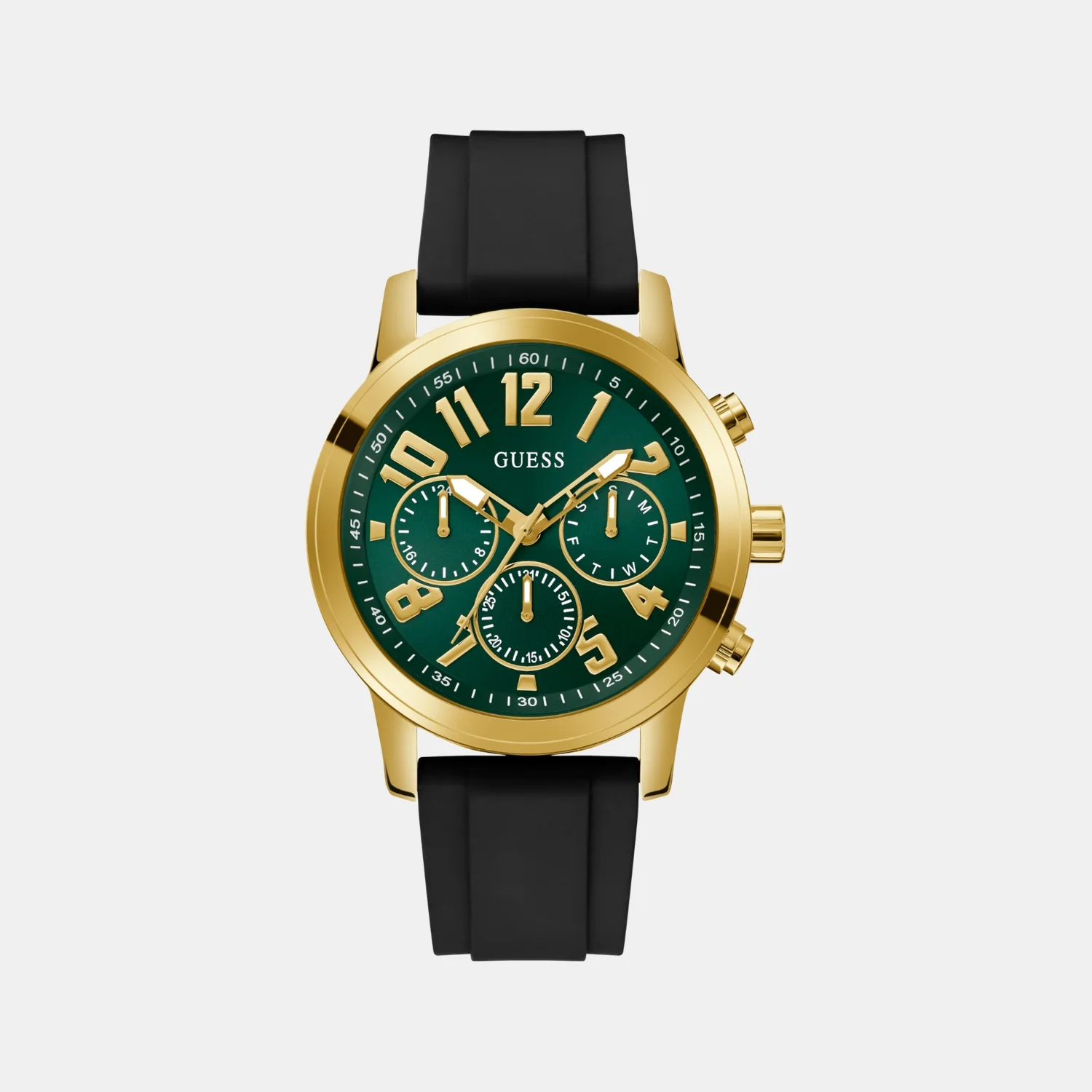 Sport Men Quartz Green Dial Multi-Function Silicone Watch GW0708G2 - Image 2