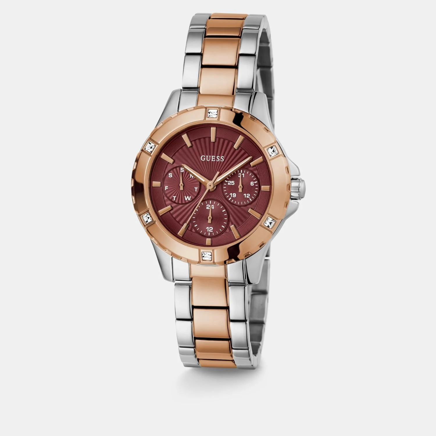 Sport Women Quartz Red Dial Multi-Function Stainless Steel Watch GW0723L2 - Image 3