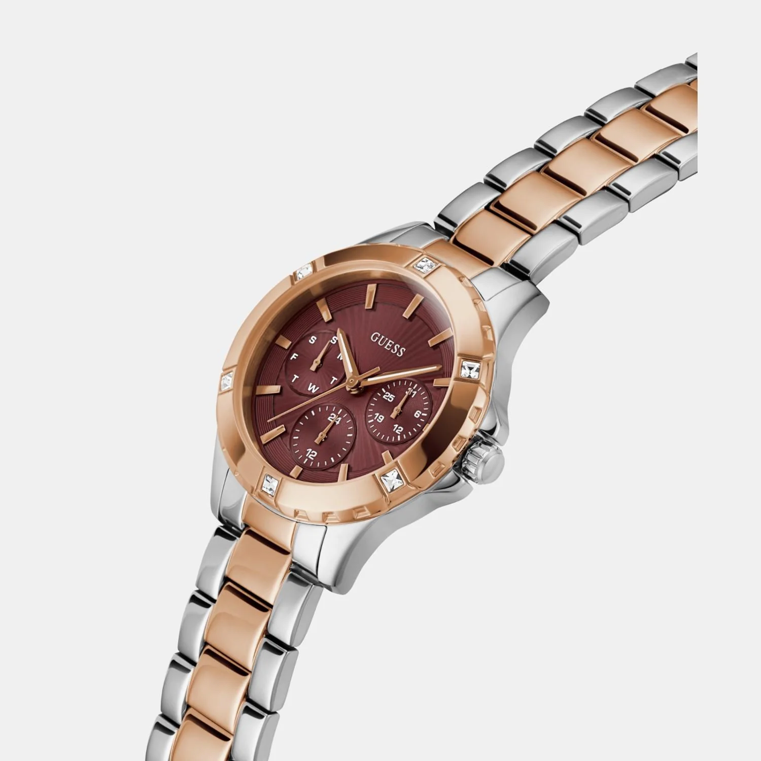 Sport Women Quartz Red Dial Multi-Function Stainless Steel Watch GW0723L2 - Image 4