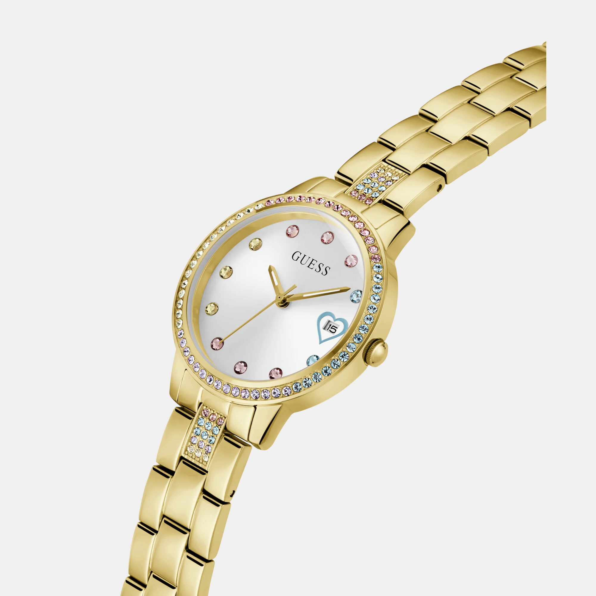 Three of hearts Women Quartz White Dial Analog Stainless Steel Watch GW0657L2 - Image 4