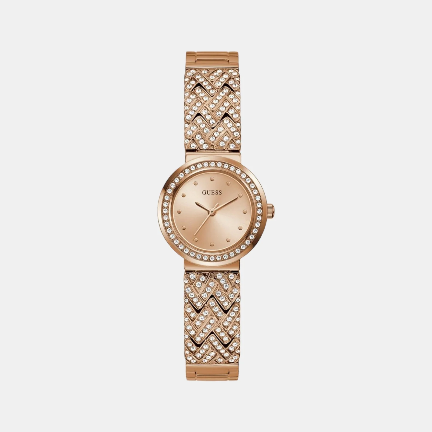 Treasure Women Quartz Rose Gold Dial Analog Stainless Steel Watch GW0476L3