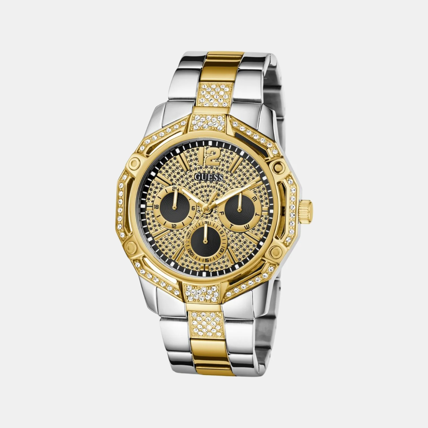 Trend Men Quartz Black Dial Multi-Function Stainless Steel Watch GW0990G4 - Image 2