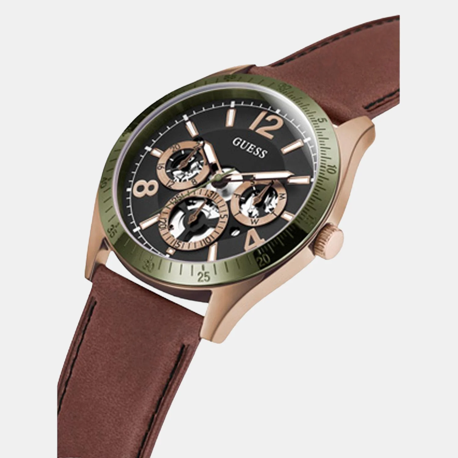 Unisex Quartz Black Dial Chronograph Leather Watch GW0216G2 - Image 4
