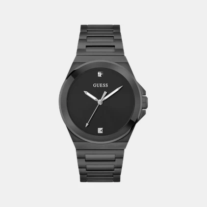 Vinyl Men Quartz Black Dial Analog Stainless Steel Watch GW0833G2 - Image 2
