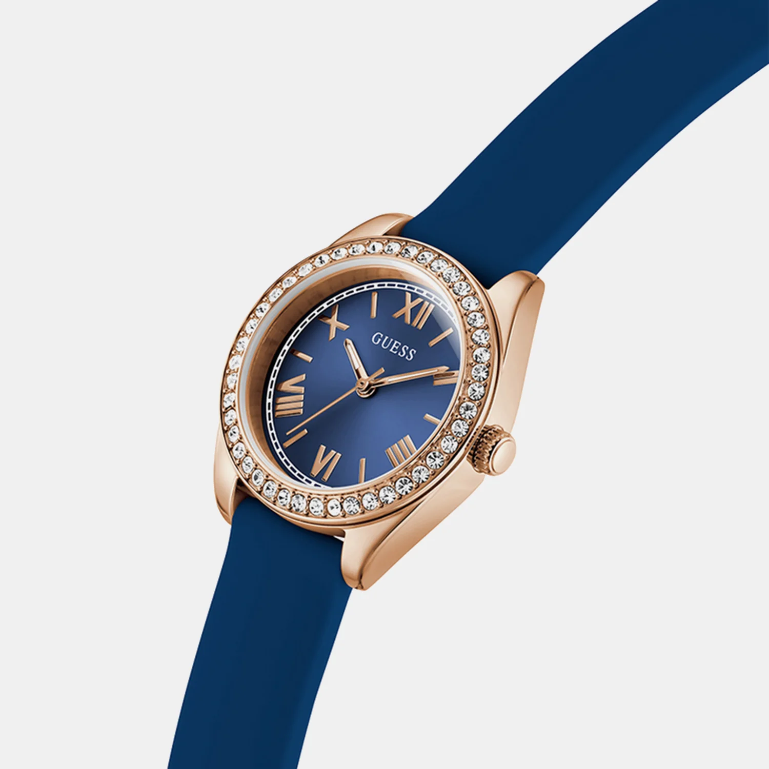 Women Quartz Blue Dial Analog Silicone Watch GW1000L4 - Image 3