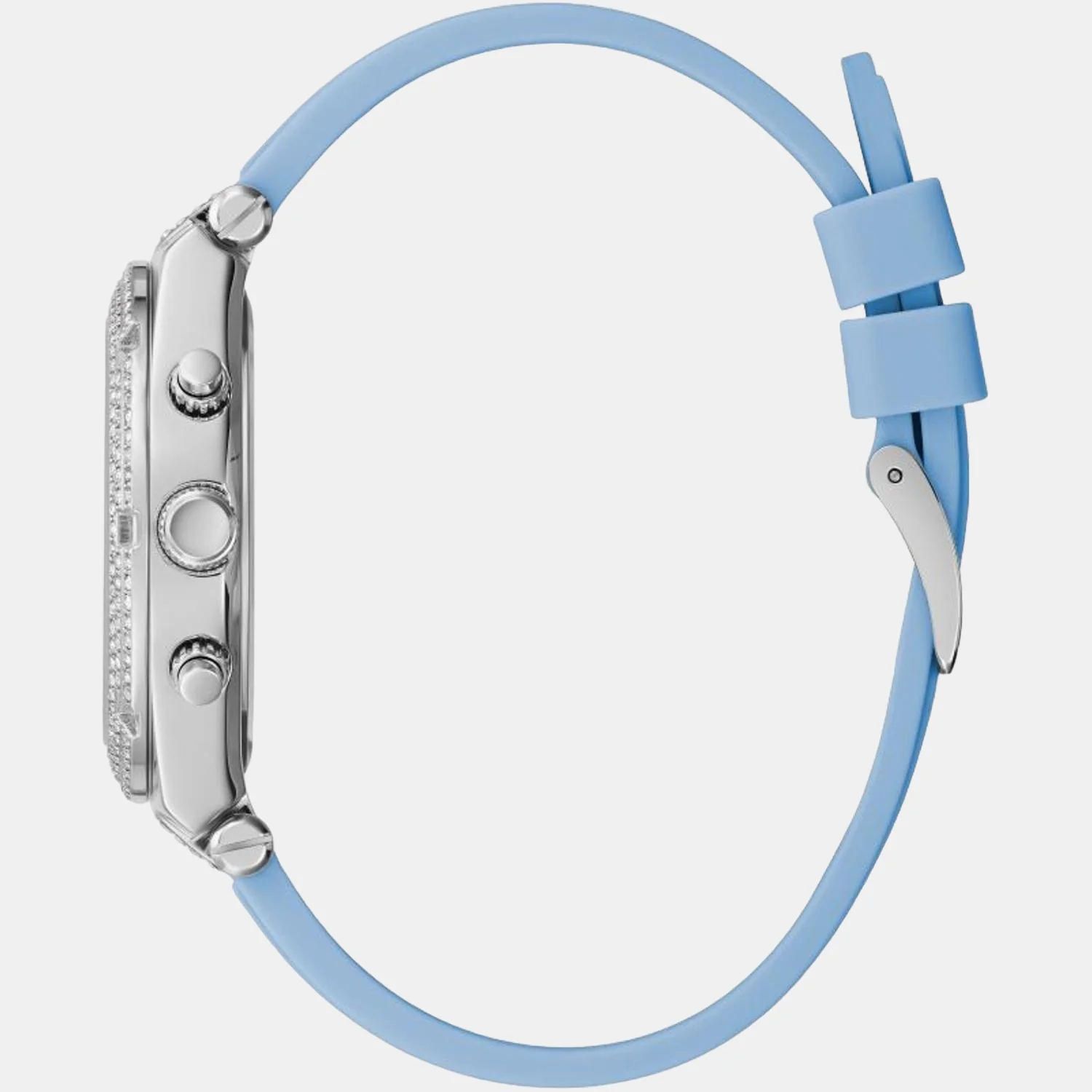 Women Quartz Blue Dial Chronograph Silicone Watch GW0407L1 - Image 2