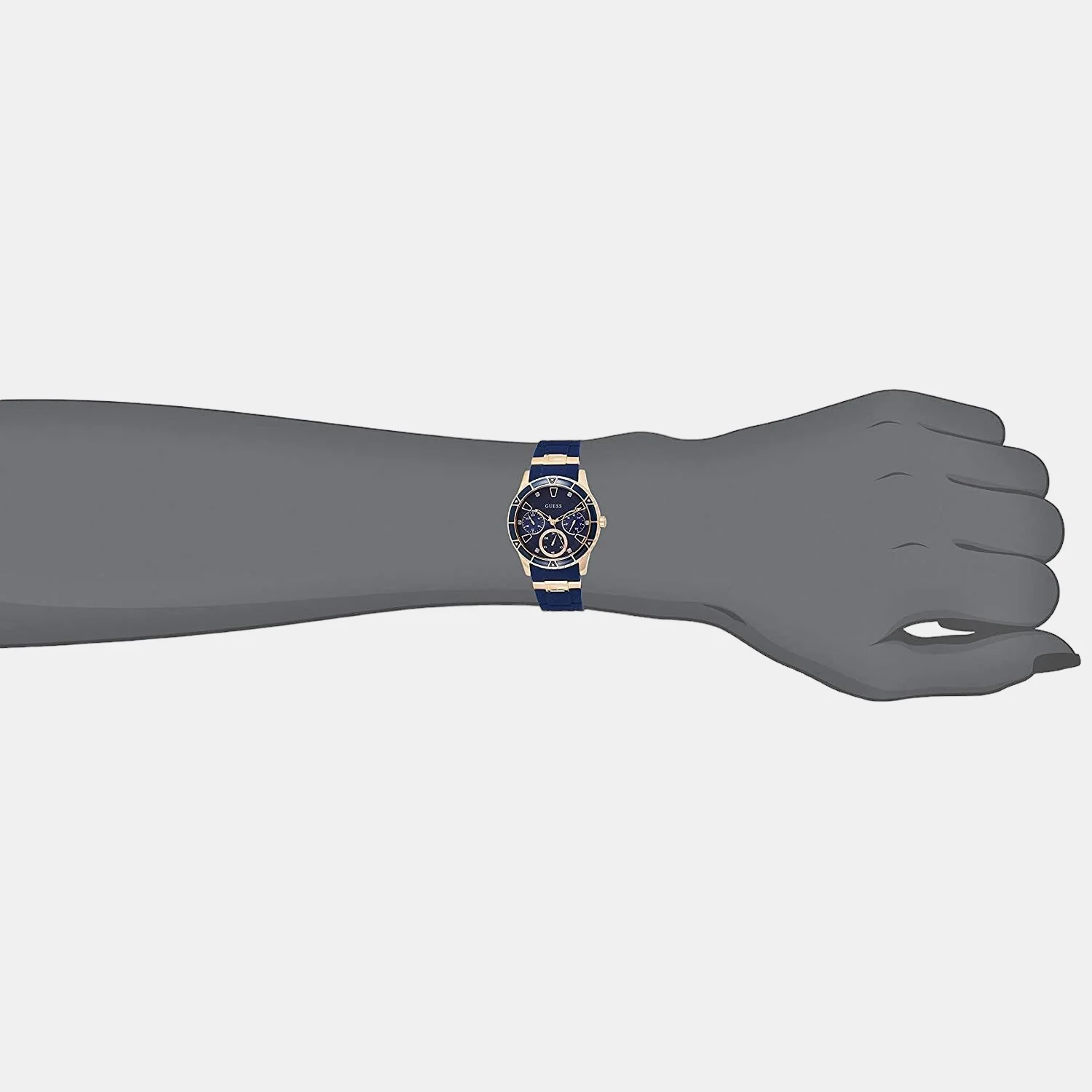 Women Quartz Blue Dial Chronograph Silicone Watch W1157L3 - Image 4
