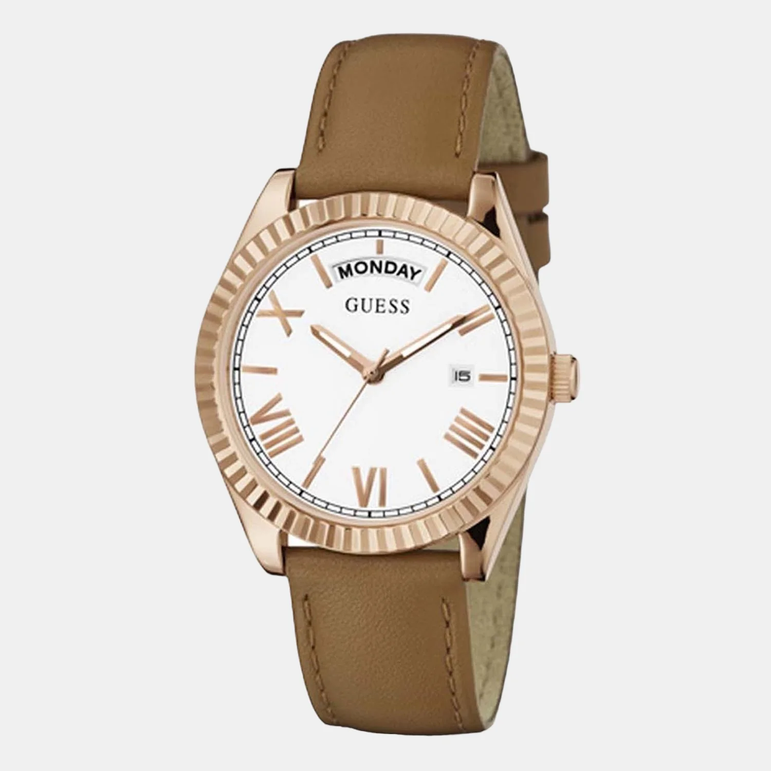 Women Quartz Brown Dial Analog Leather Watch GW0357L2 - Image 2