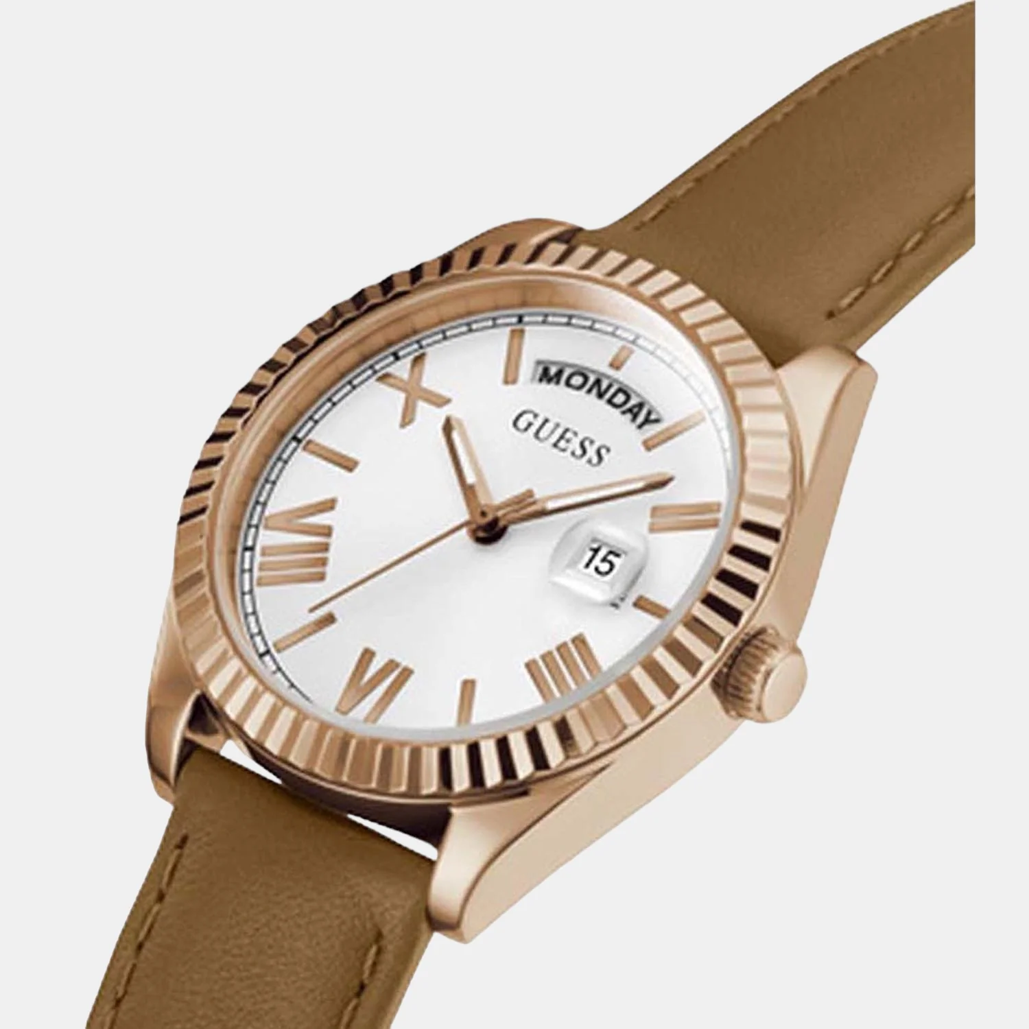 Women Quartz Brown Dial Analog Leather Watch GW0357L2 - Image 4