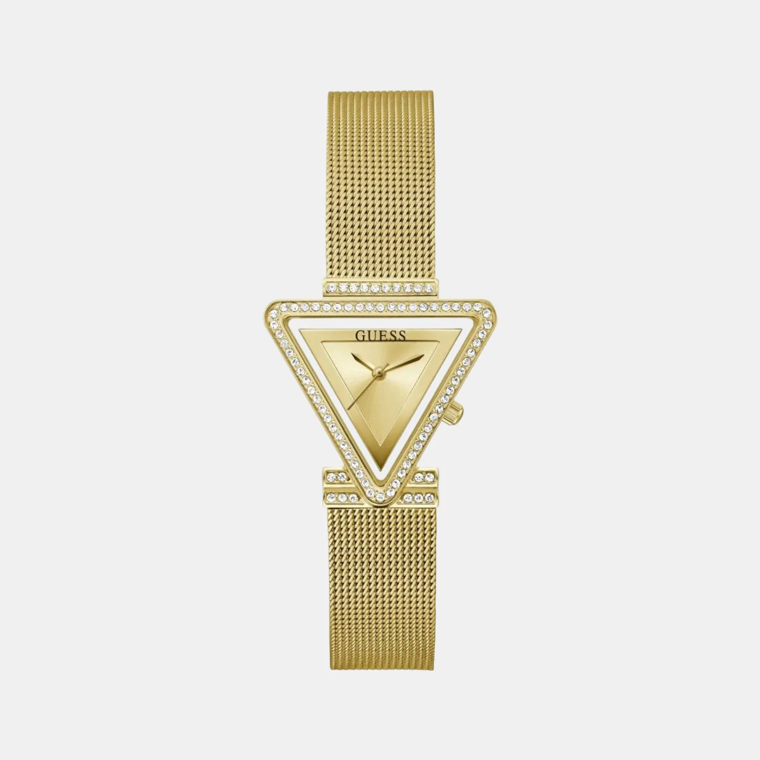 Women Quartz Champagne Dial Analog Mesh Watch GW0508L2