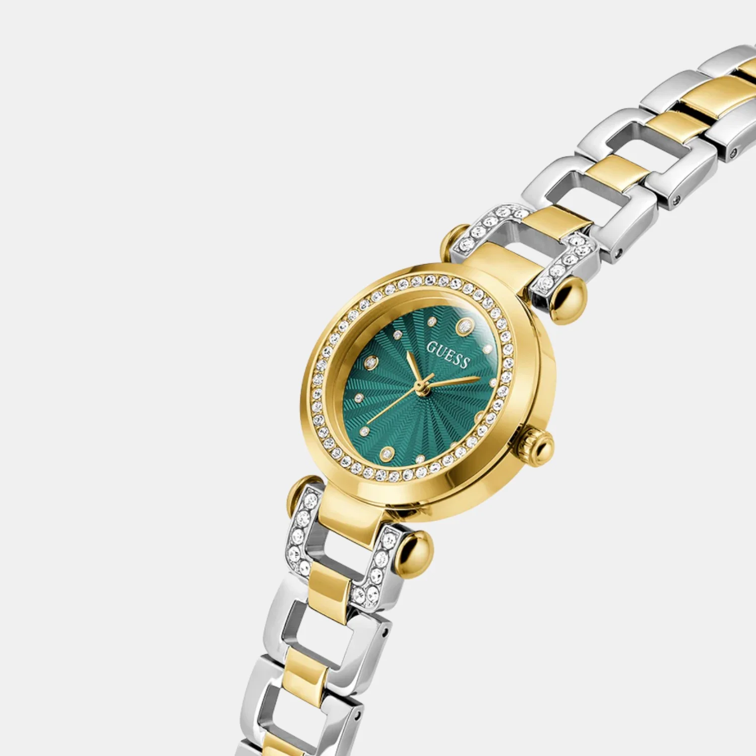Women Quartz Green Dial Analog Stainless Steel Watch GW0869L1 - Image 3