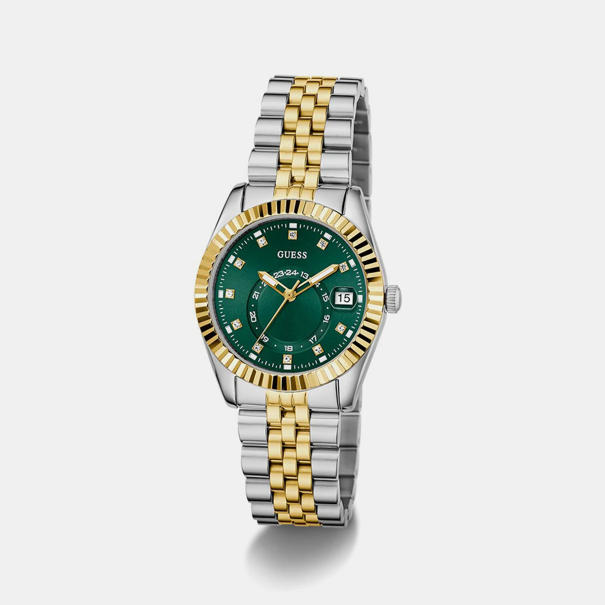 Women Quartz Green Dial Analog Stainless Steel Watch GW0936L3 - Image 3