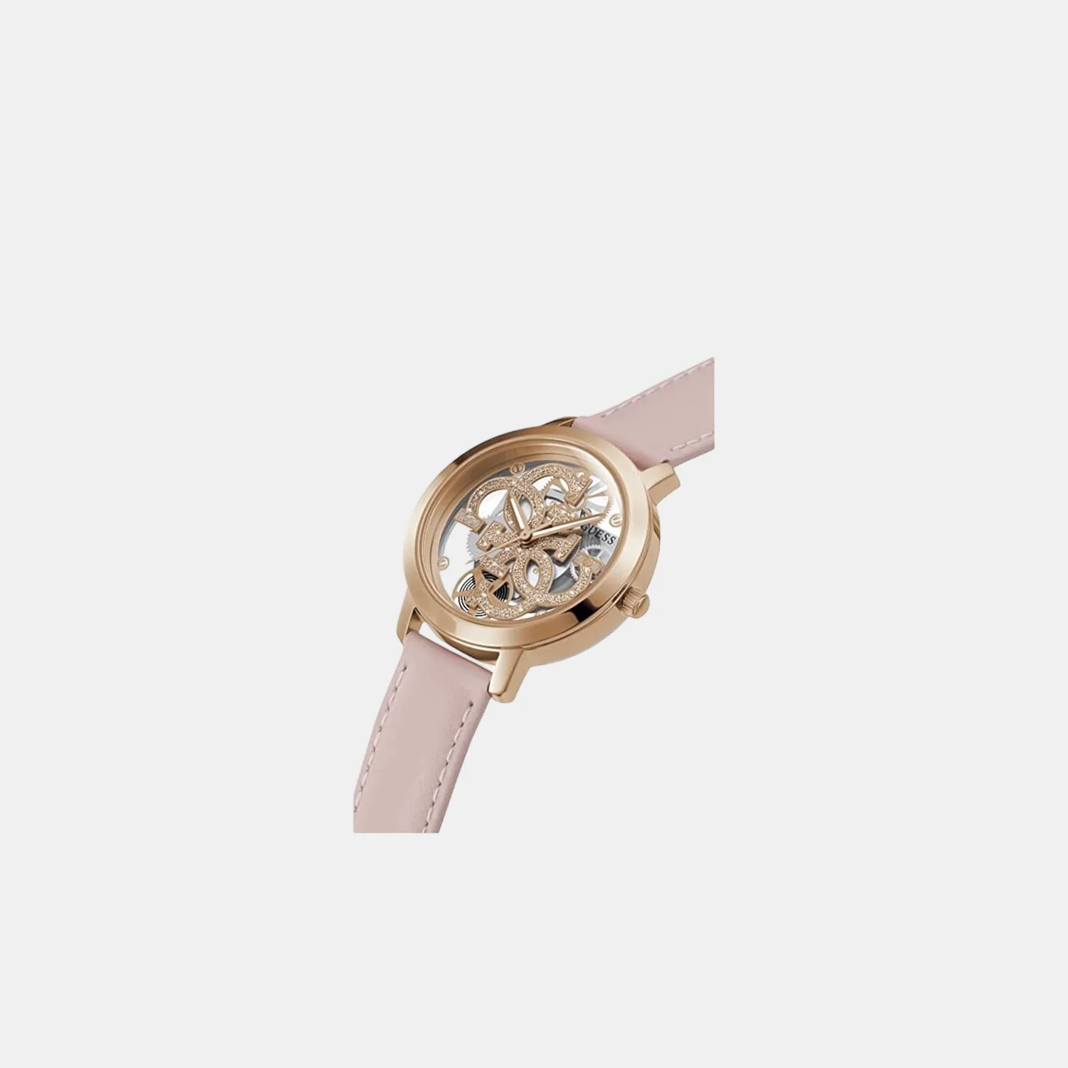 Women Quartz Pink Dial Analog Leather Watch GW0383L2 - Image 2