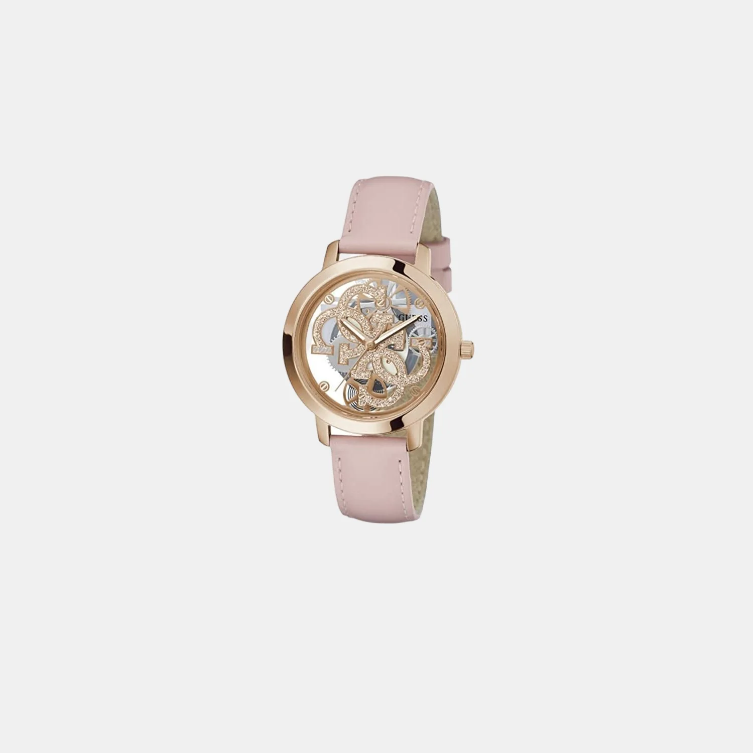 Women Quartz Pink Dial Analog Leather Watch GW0383L2 - Image 3