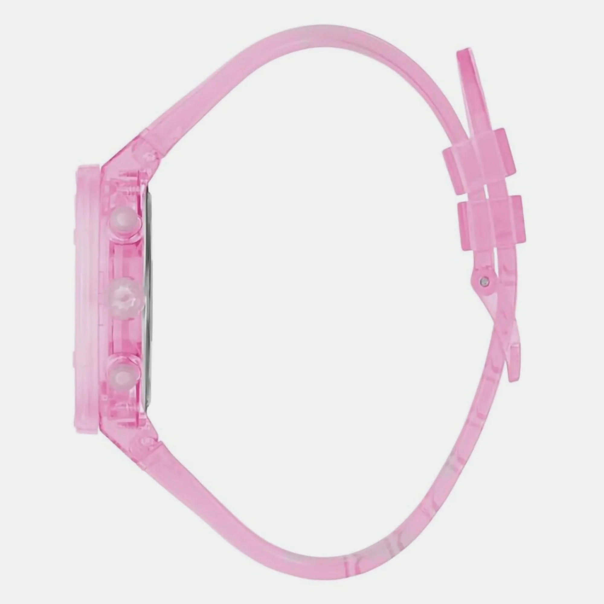 Women Quartz Pink Dial Analog Polyester Watch GW0438L2 - Image 8
