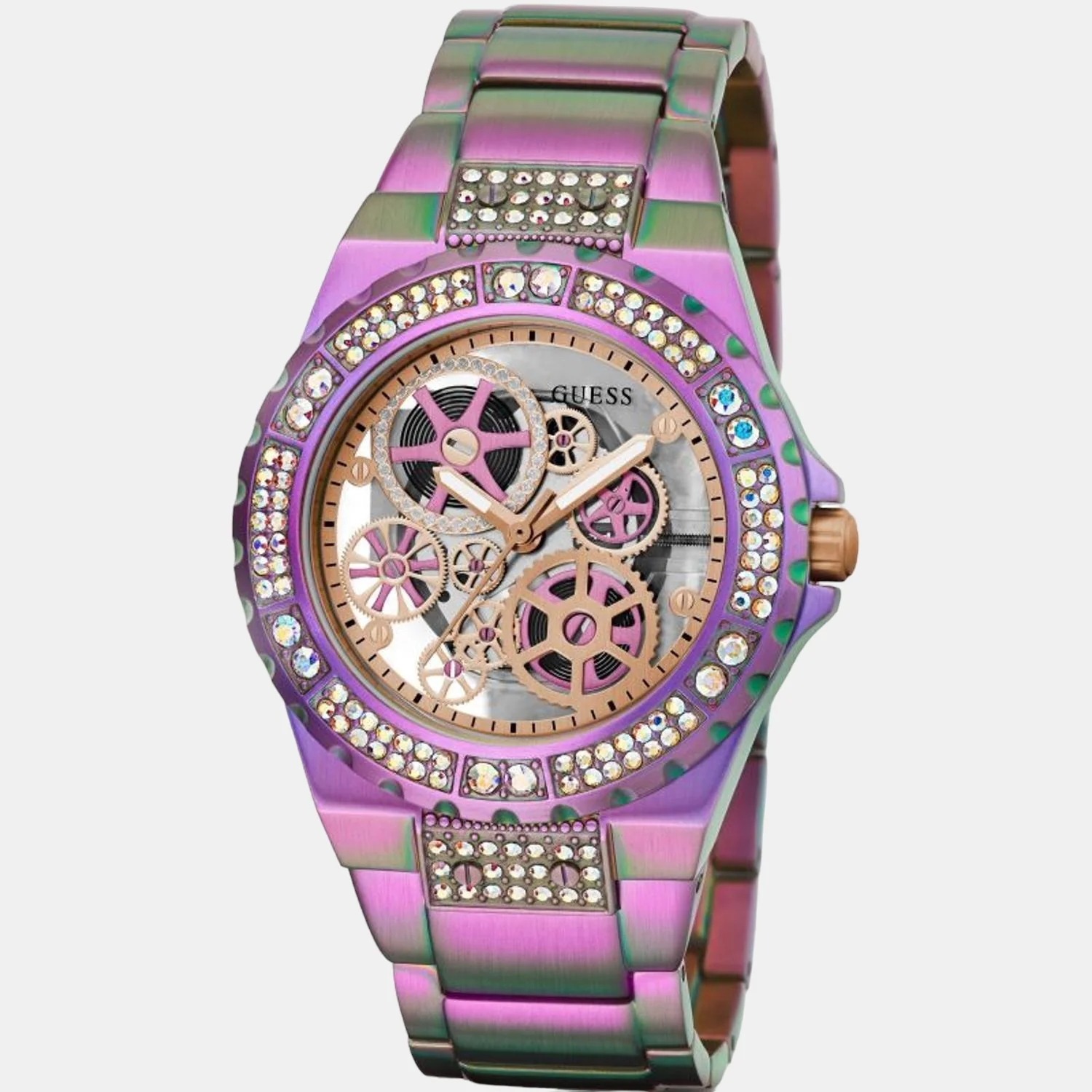 Women Quartz Purple Dial Analog Stainless Steel Watch GW0302L3 - Image 5