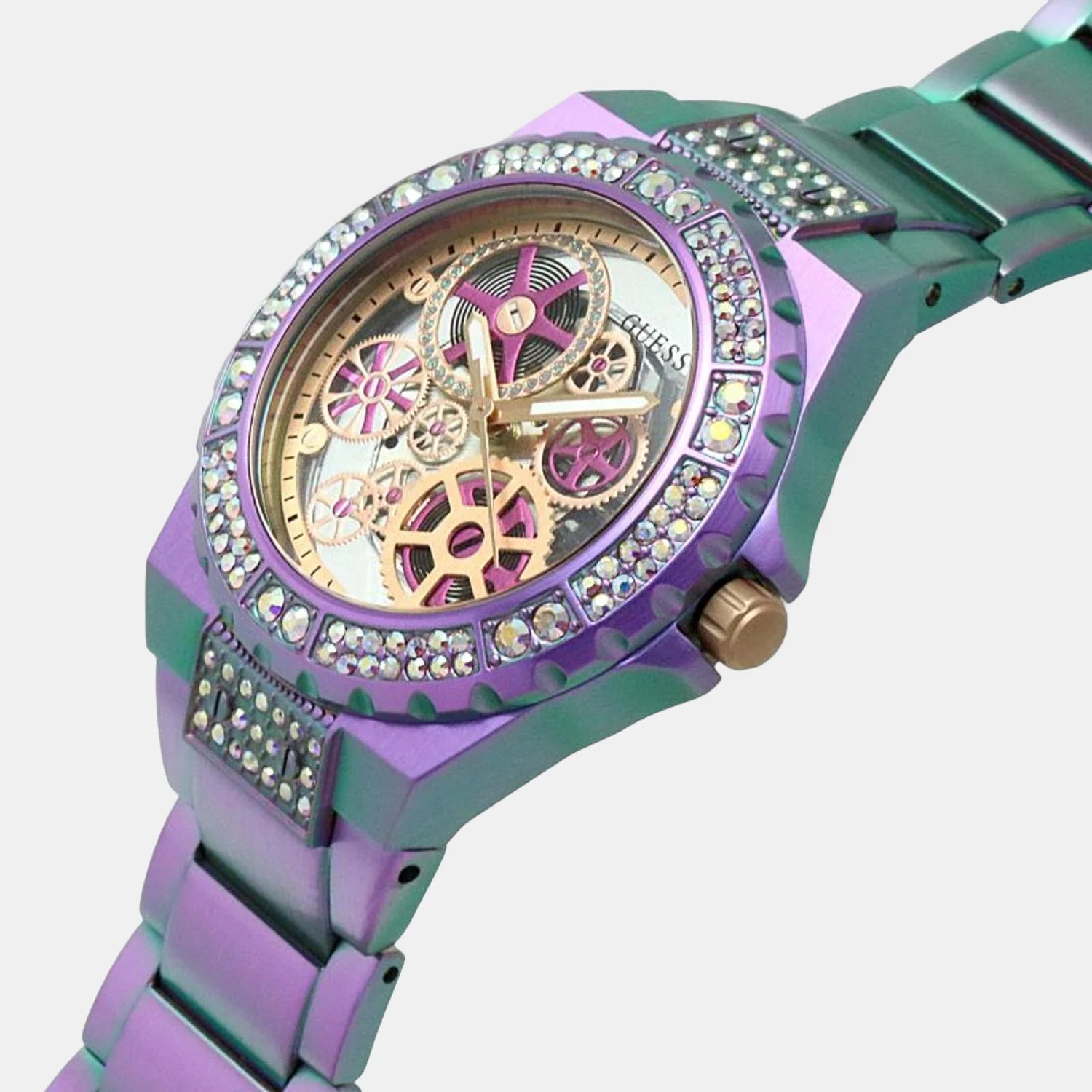 Women Quartz Purple Dial Analog Stainless Steel Watch GW0302L3 - Image 7