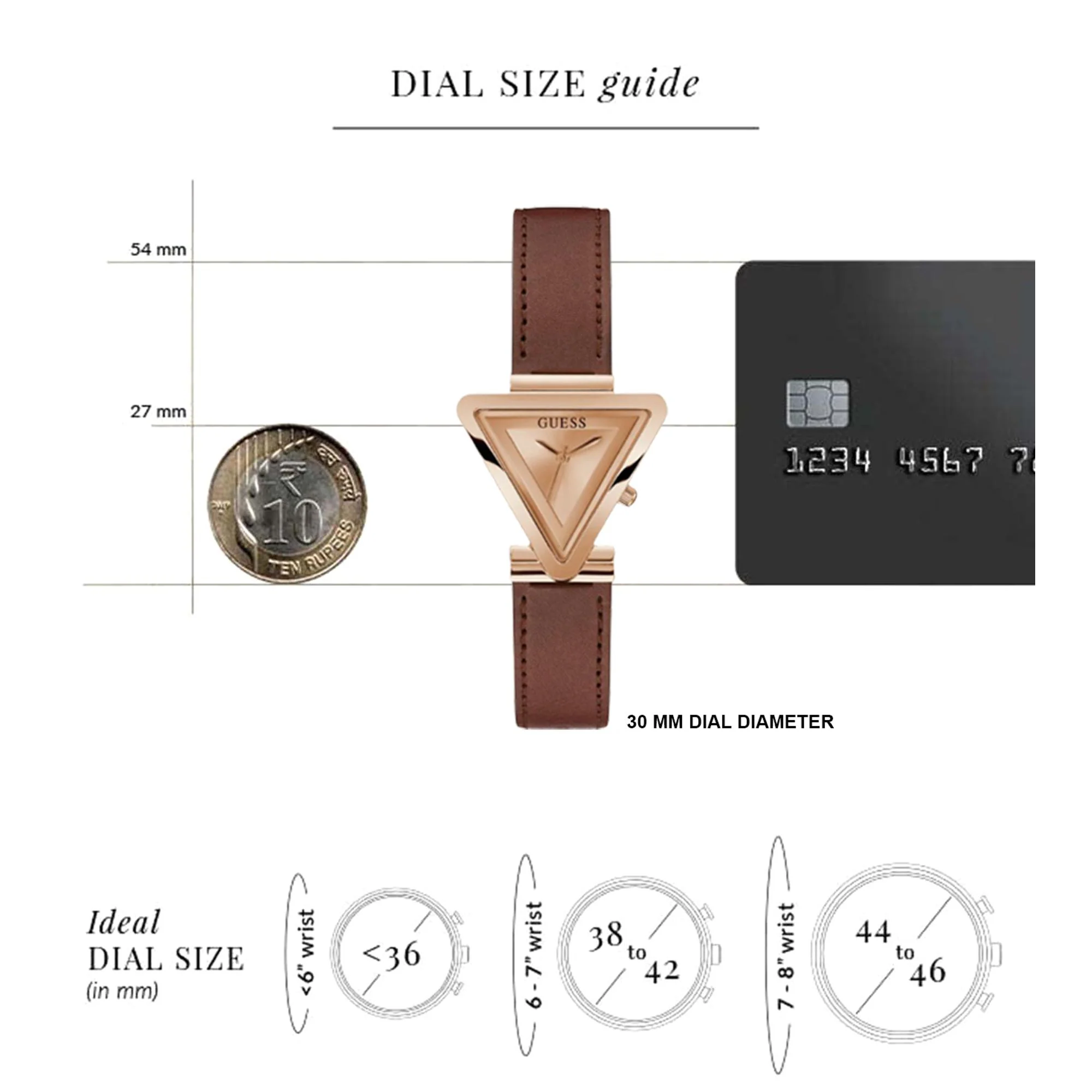 Women Quartz Rose Gold Dial Analog Leather Watch GW0548L2 - Image 5