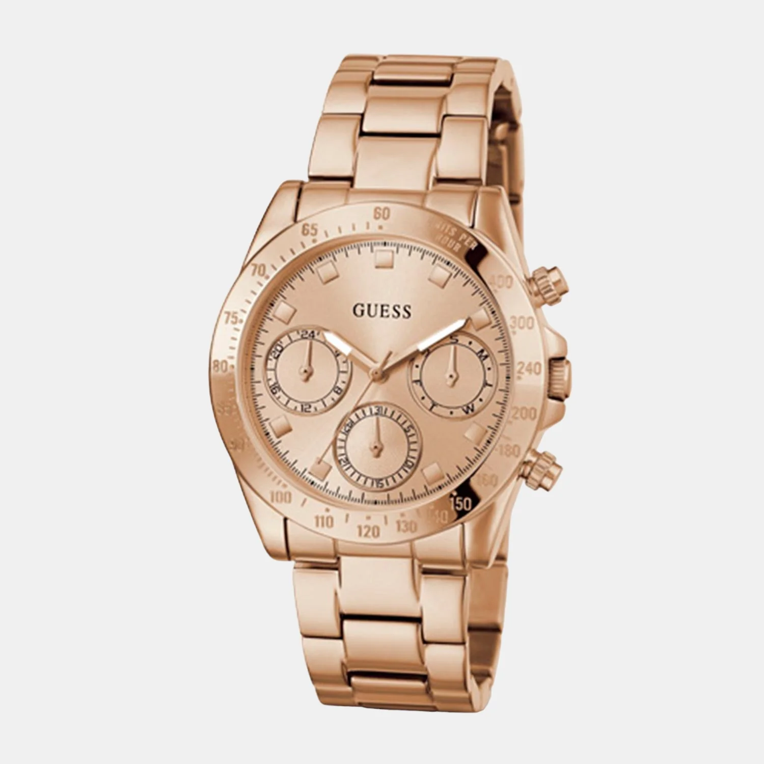 Women Quartz Rose Gold Dial Chronograph Stainless Steel Watch GW0314L3 - Image 4
