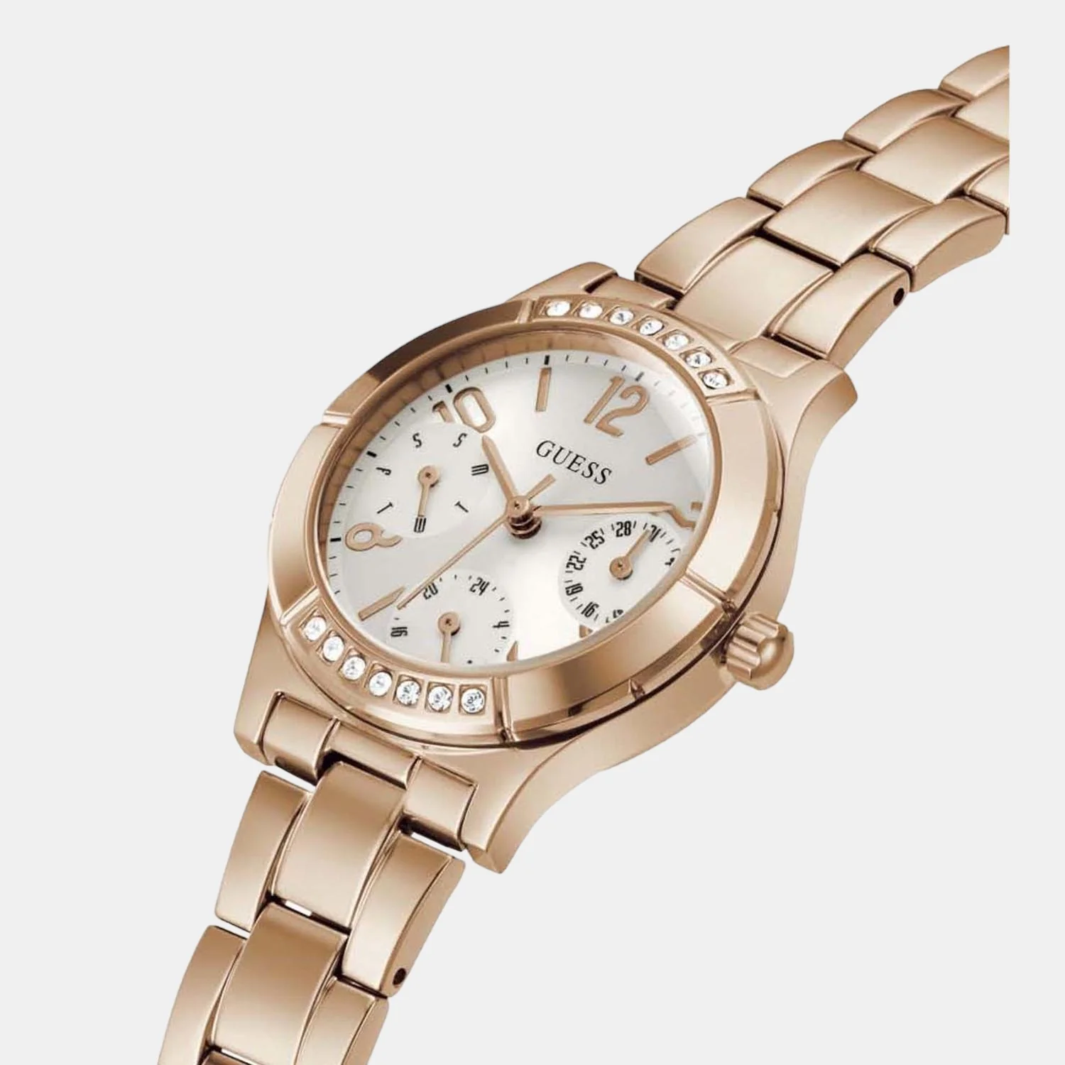 Women Quartz Rose Gold Dial Chronograph Stainless Steel Watch GW0413L3 - Image 4