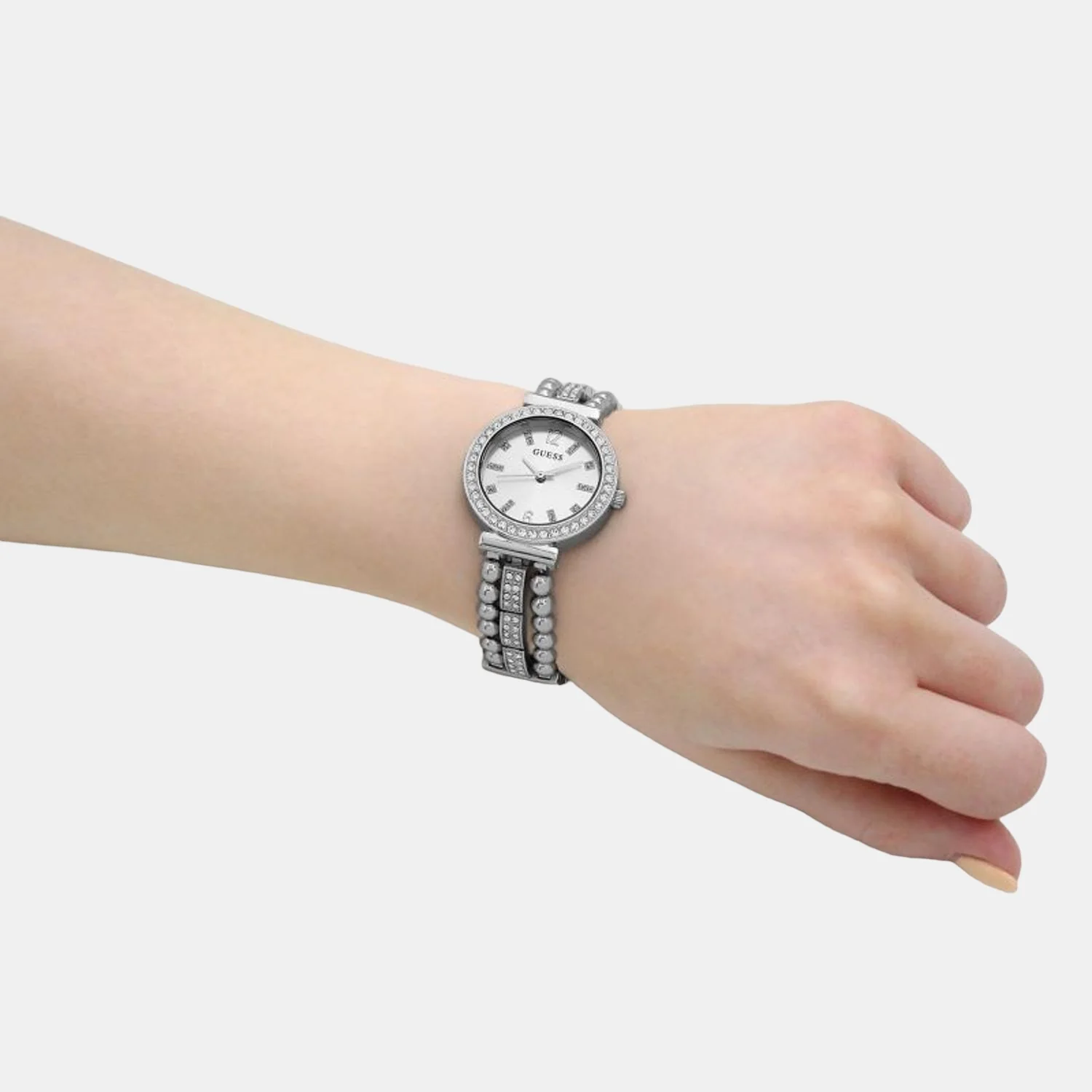 Women Quartz Silver Dial Analog Stainless Steel Watch GW0401L1 - Image 9