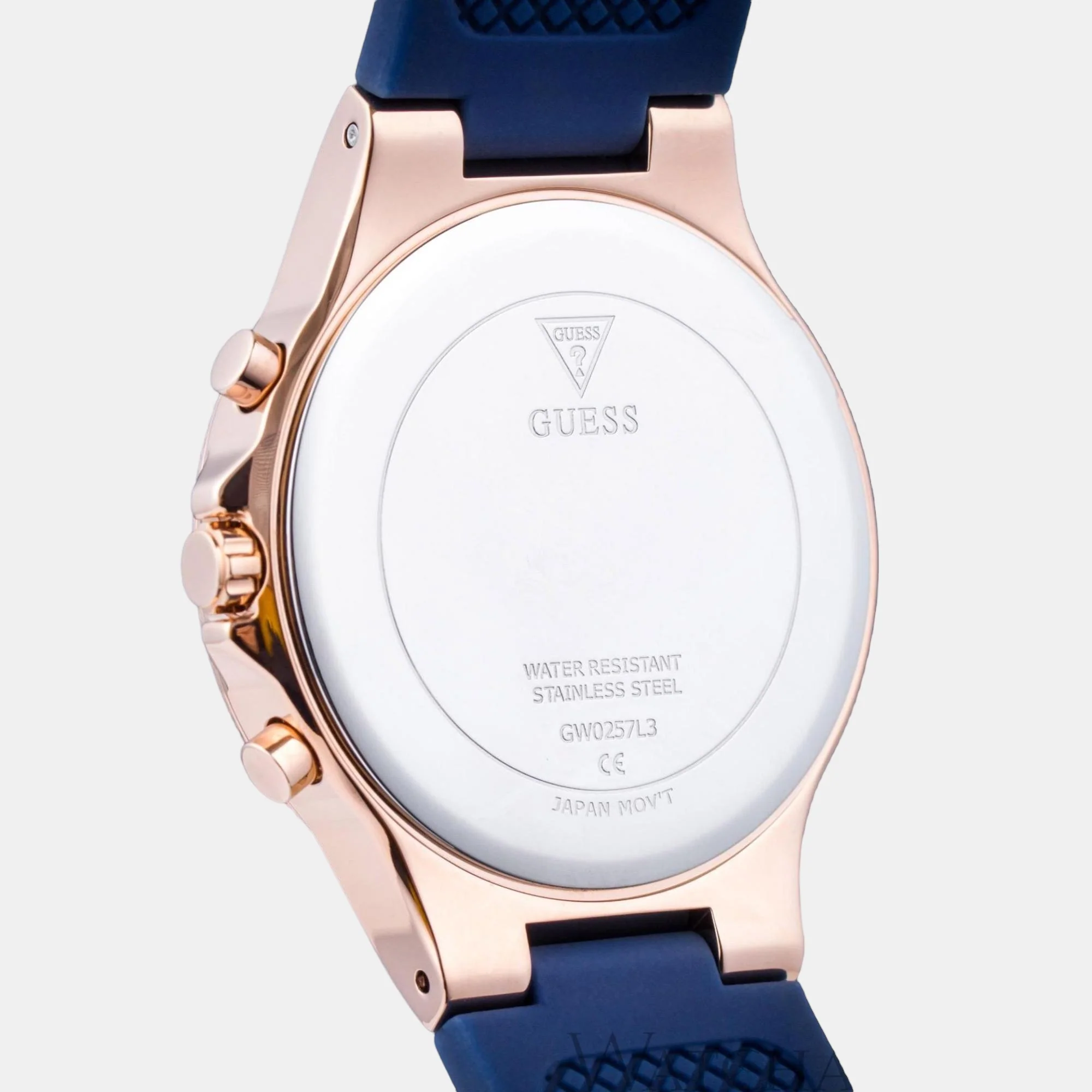 Women Quartz Two Tone Dial Chronograph Silicone Watch GW0257L3 - Image 3