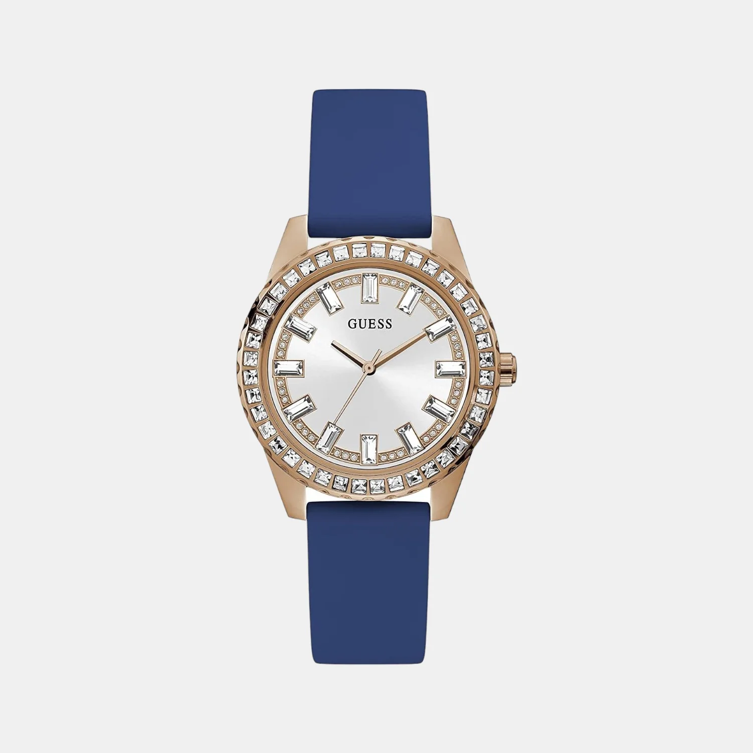 Women Quartz White Dial Analog Silicone Watch GW0285L1