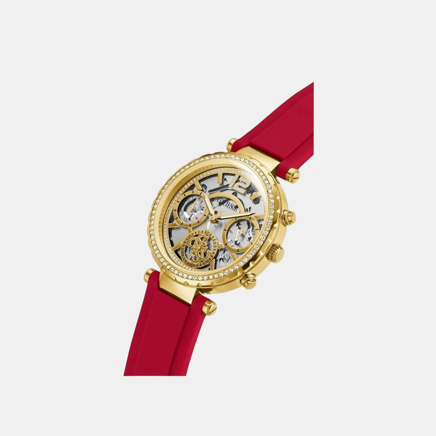 Women Quartz White Dial Analog Silicone Watch GW0484L1 - Image 4