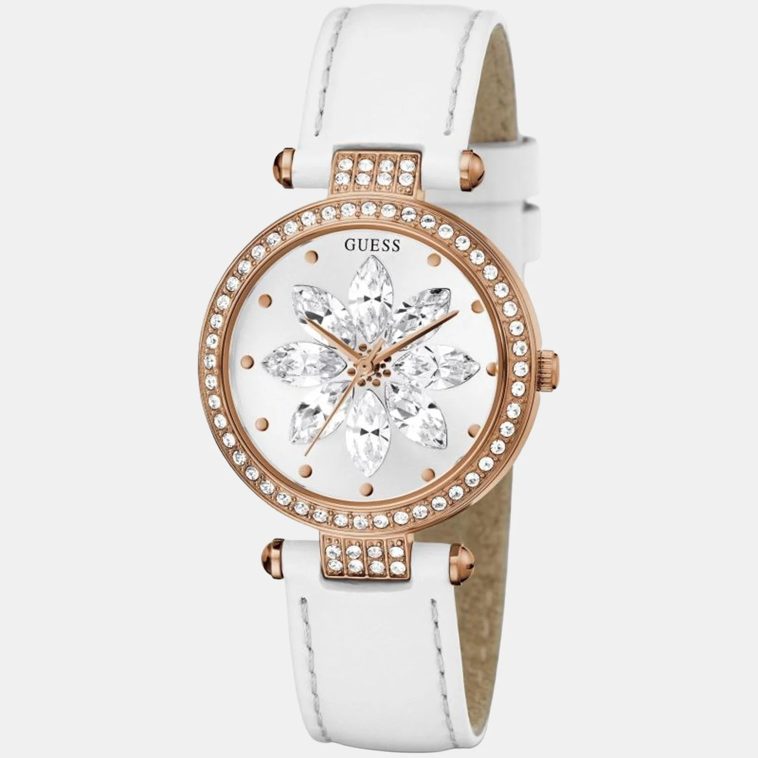 Women Quartz White Dial Chronograph Leather Watch GW0382L3 - Image 5