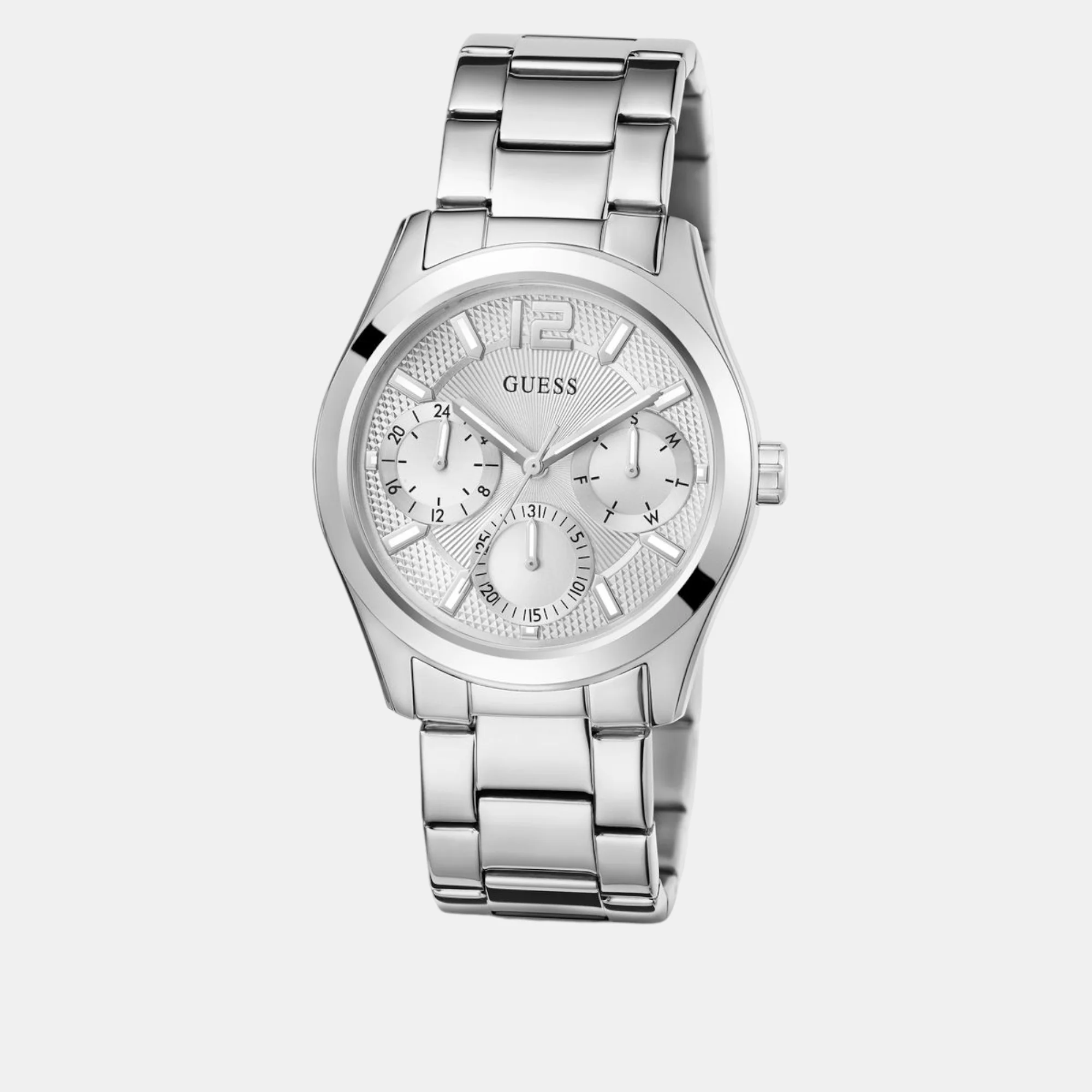 Zoe Women Quartz Silver Dial Multi-Function Stainless Steel Watch GW0760L1 - Image 3
