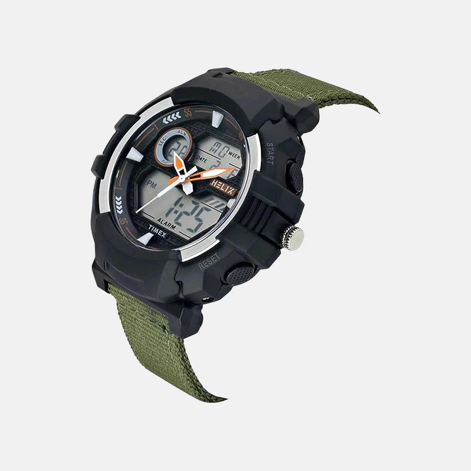 Men Quartz Black Dial Analog-Digital Nylon Watch TWESK6501T - Image 2
