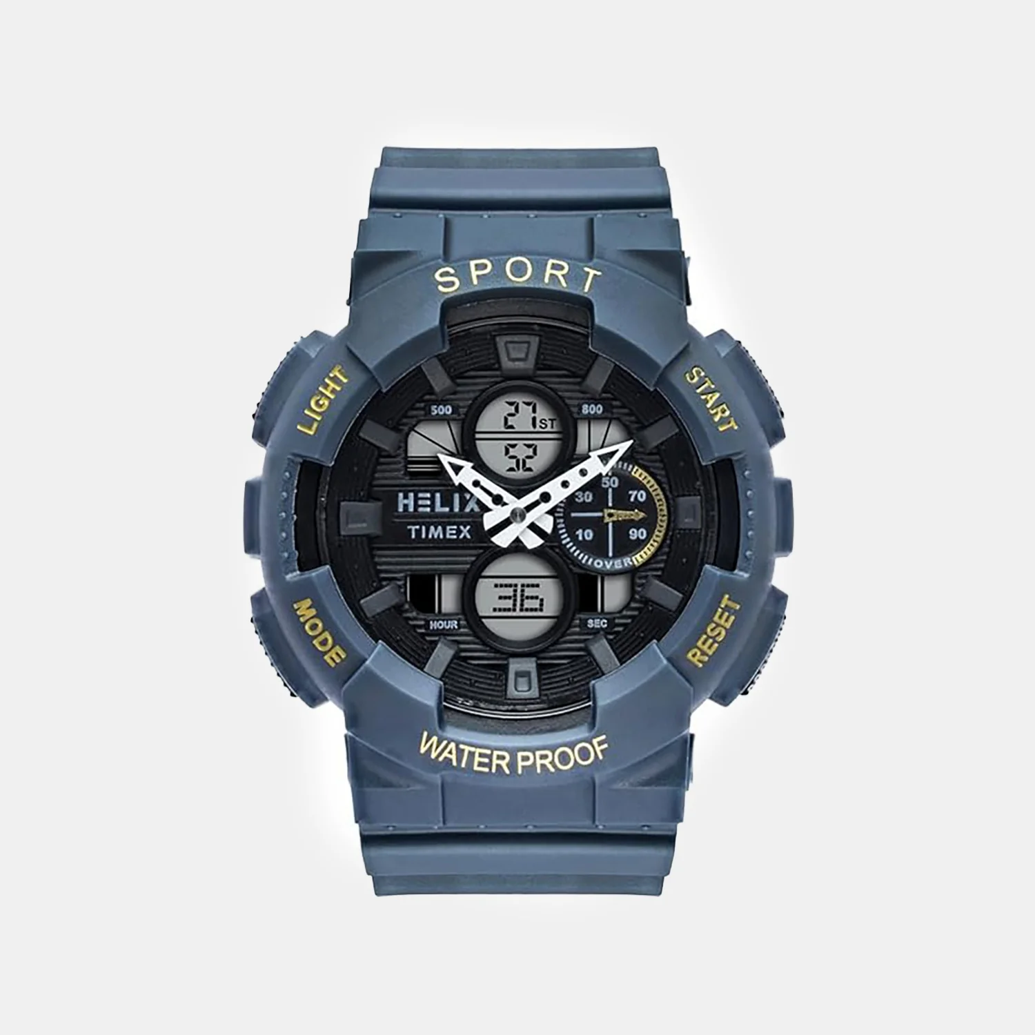 Men Quartz Black Dial Analog-Digital Silicone Watch TWESK7503T