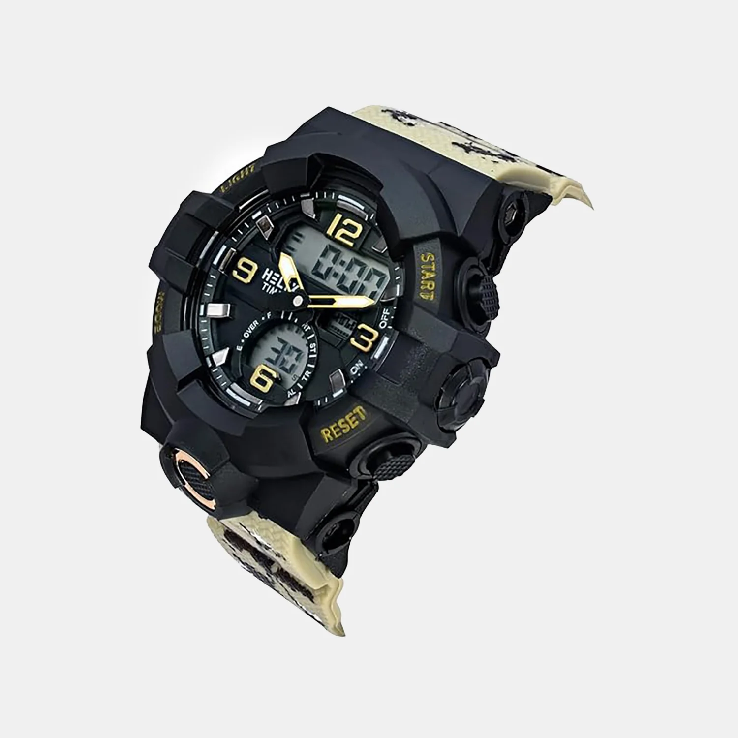 Men Quartz Black Dial Analog-Digital Silicone Watch TWESK7703T - Image 2