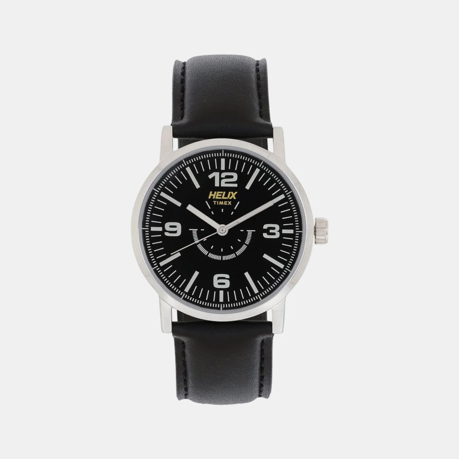 Men Quartz Black Dial Analog Leather Watch TW035HG01
