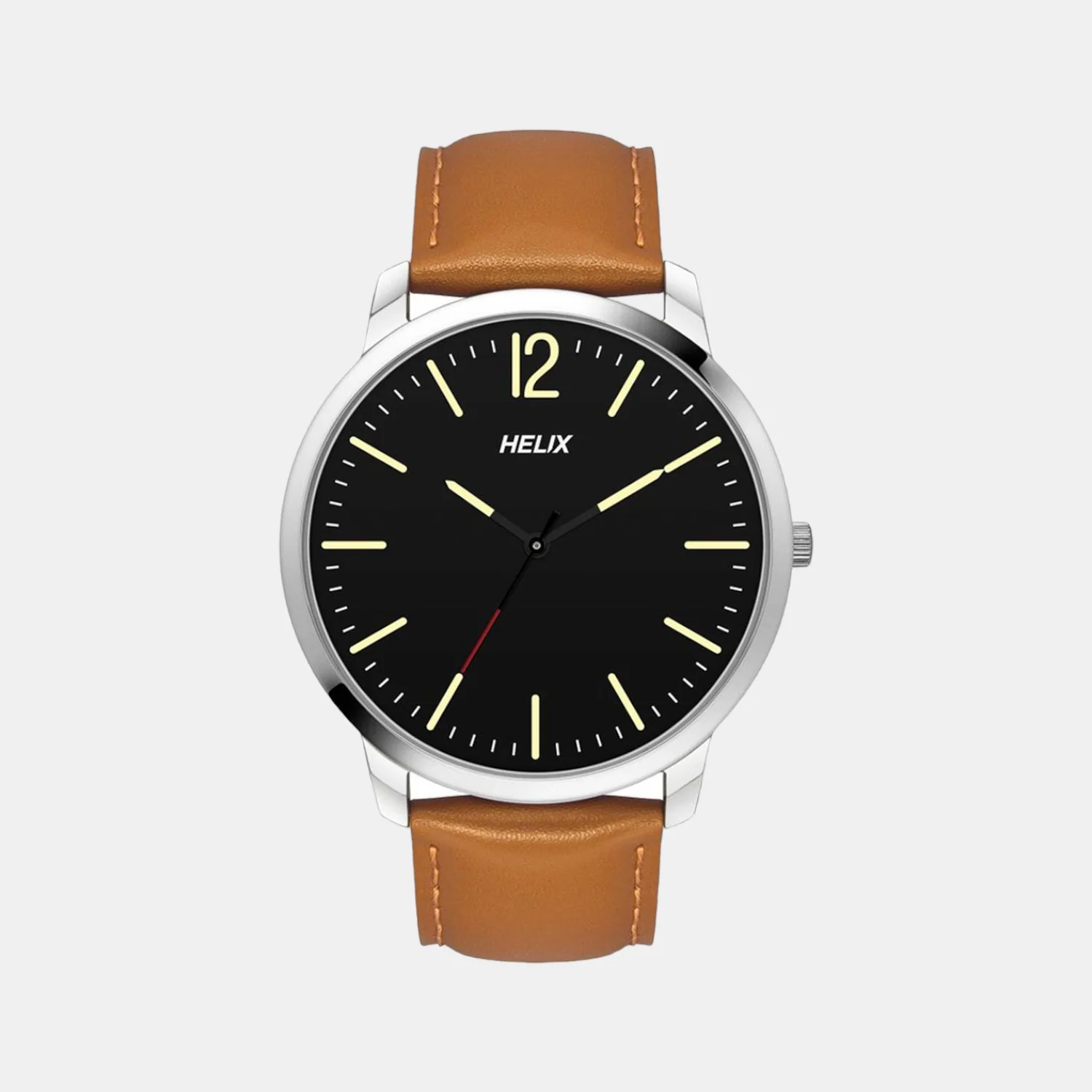Men Quartz Black Dial Analog Leather Watch TW039HG09