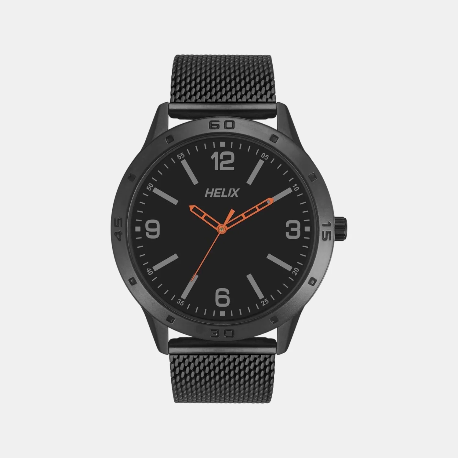 Men Quartz Black Dial Analog Mesh Watch TW051HG00