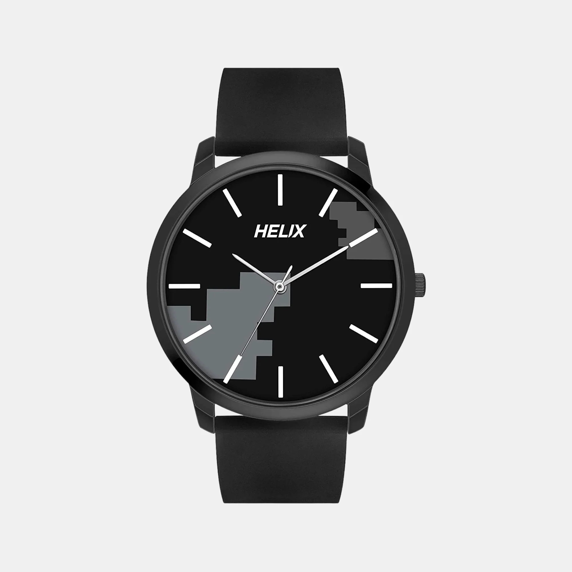 Men Quartz Black Dial Analog Silicone Watch TW039HG20