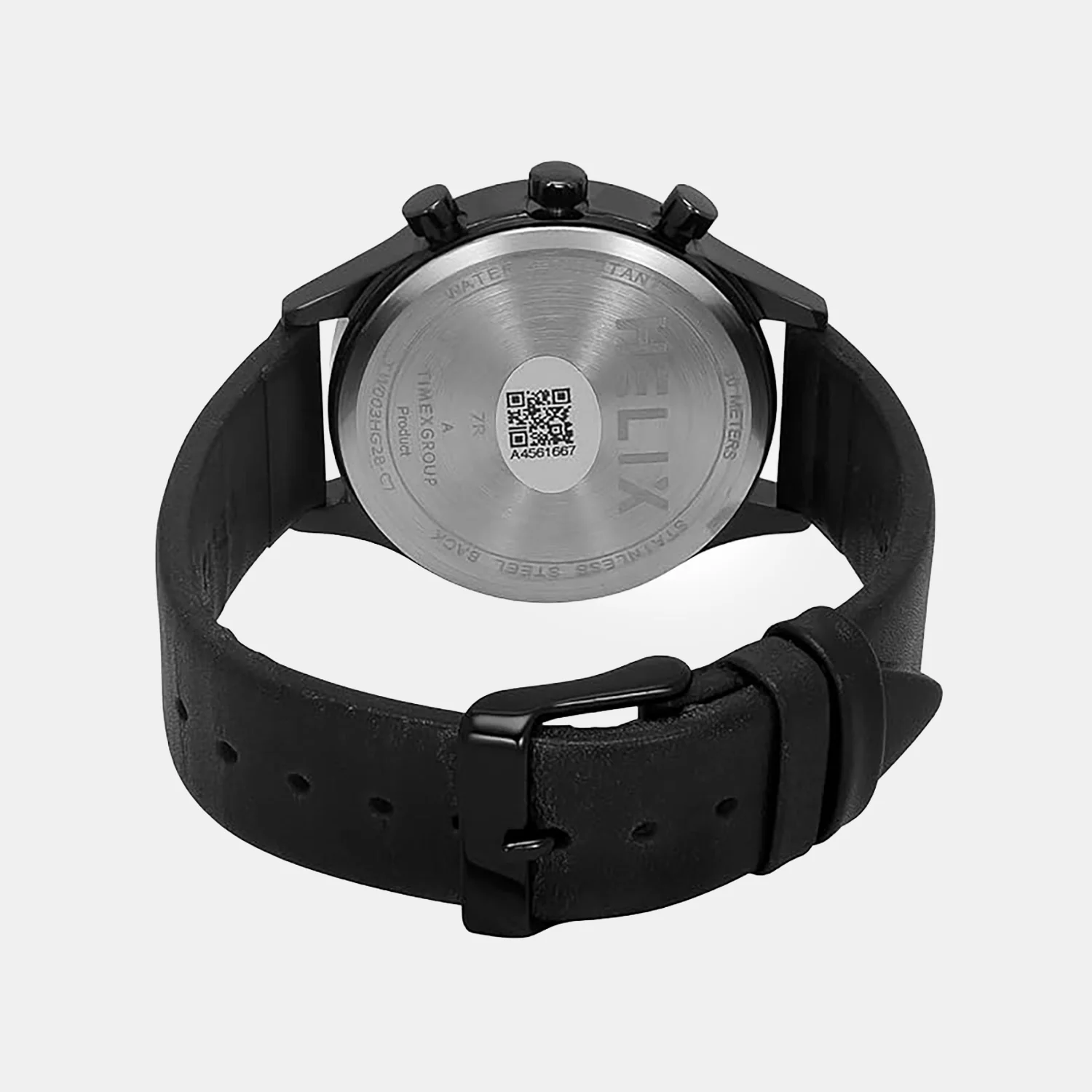 Men Quartz Black Dial Multi-Function Leather Watch TW003HG28 - Image 3