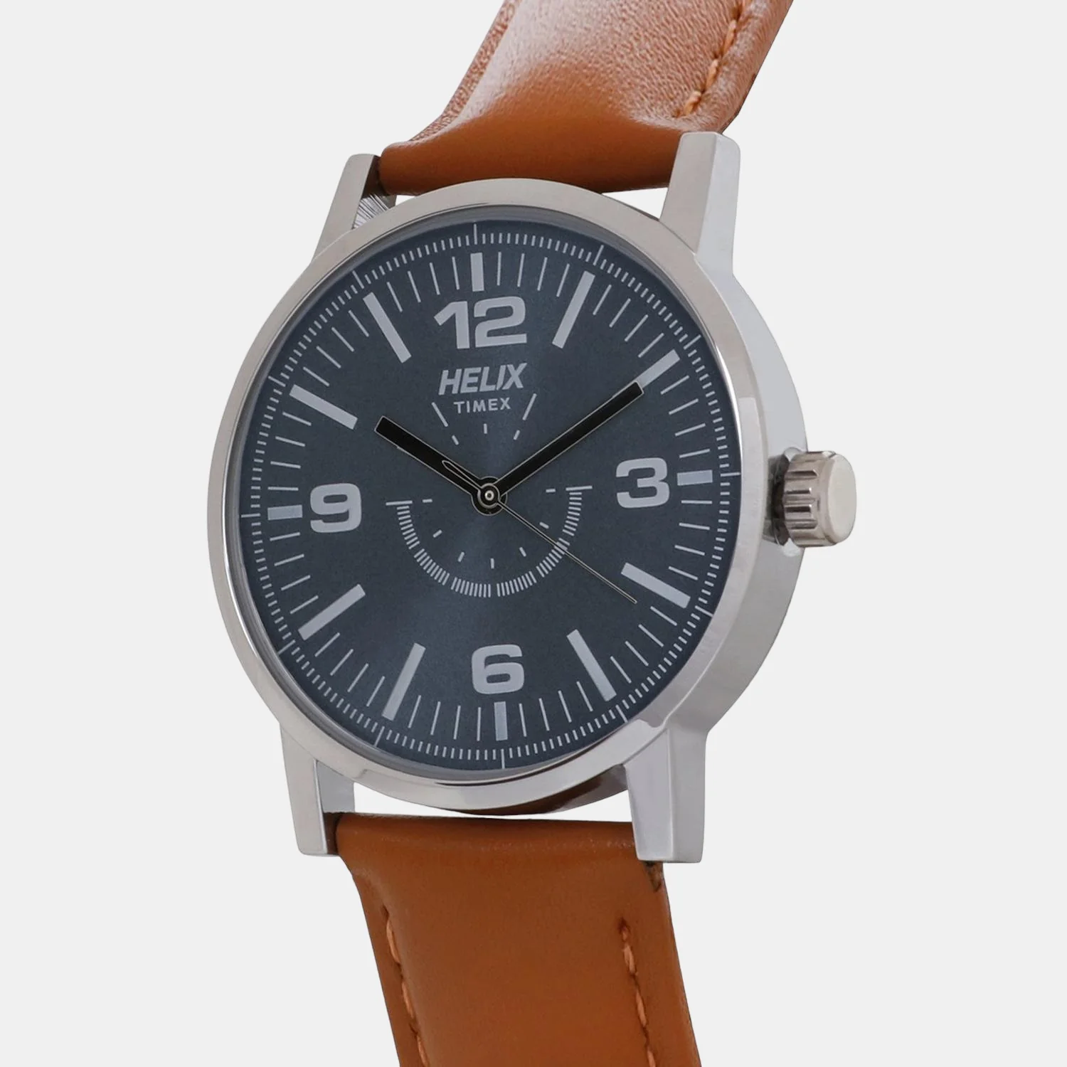 Men Quartz Blue Dial Analog Leather Watch TW035HG02 - Image 3