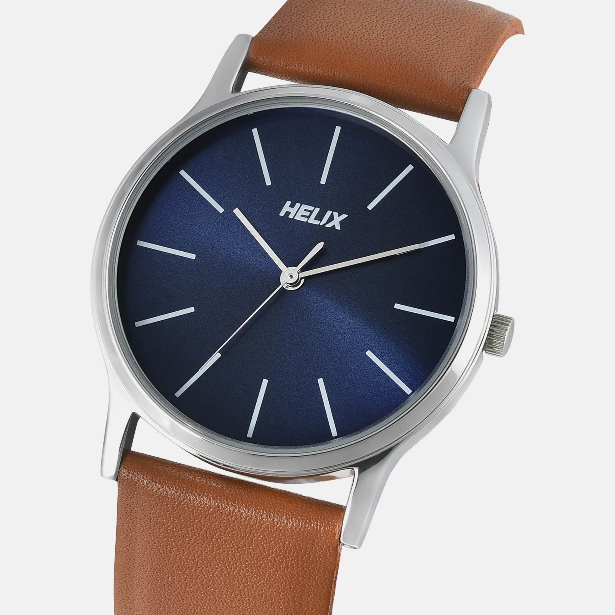 Men Quartz Blue Dial Analog Leather Watch TW054HG02 - Image 3