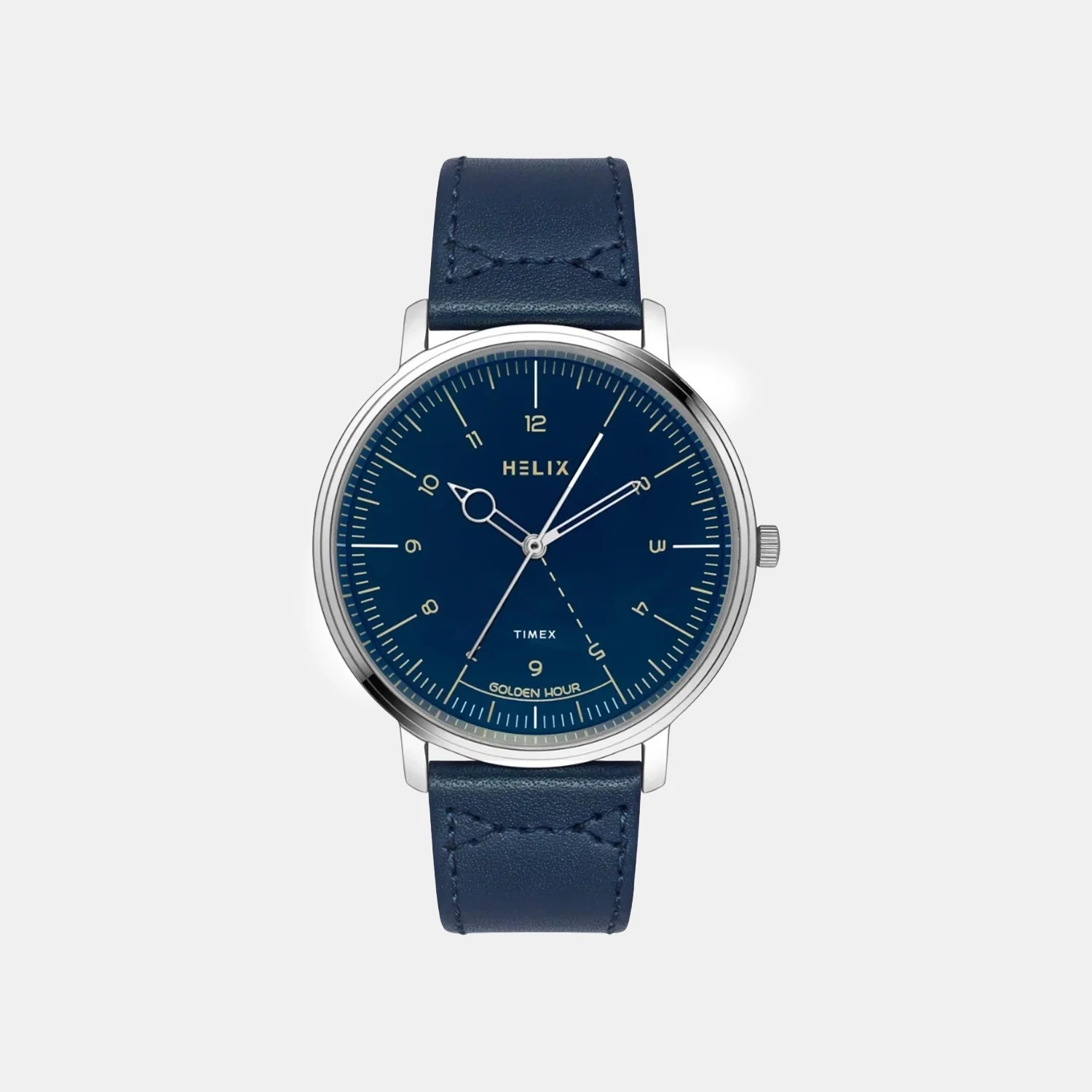 Men Quartz Blue Dial Analog Leather Watch TW056HG02