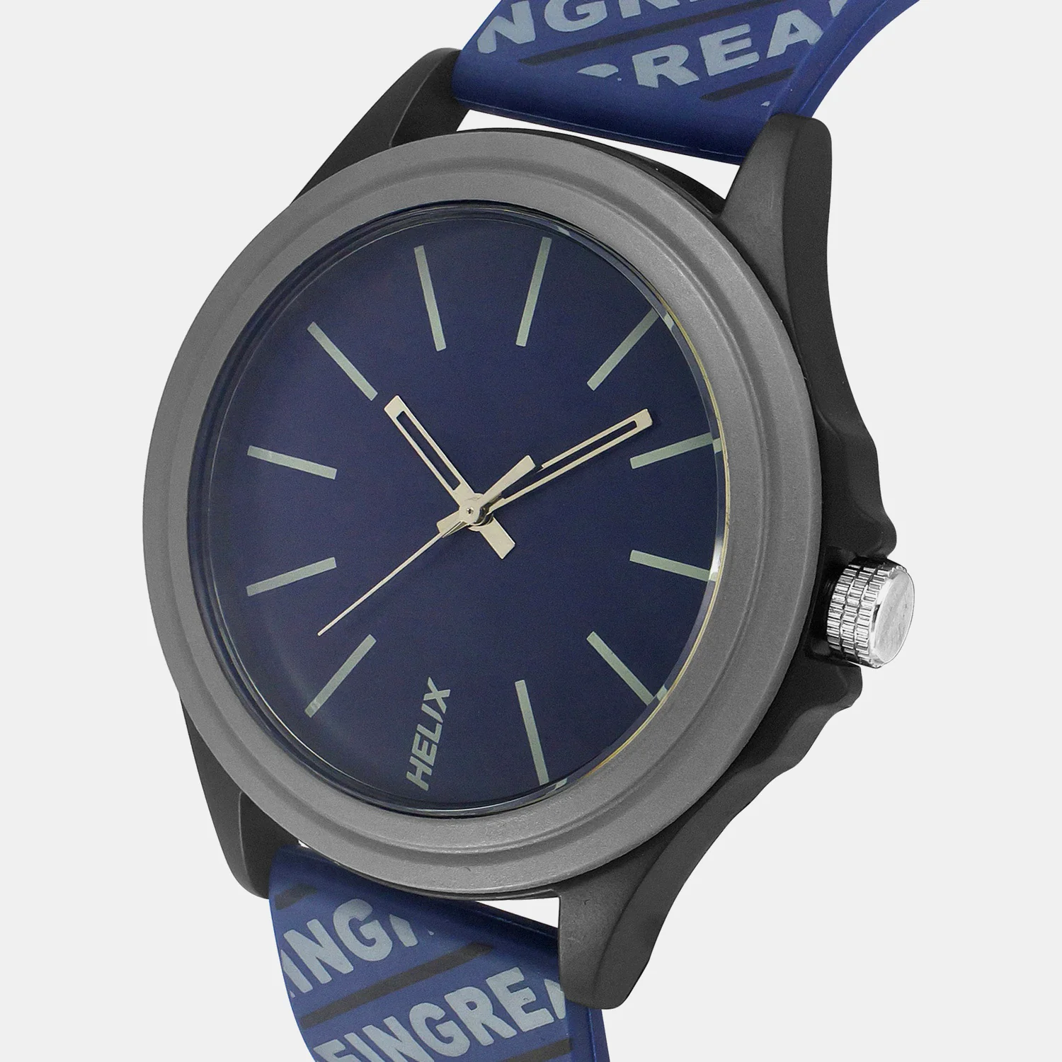Men Quartz Blue Dial Analog Silicone Watch TW042HG06 - Image 2