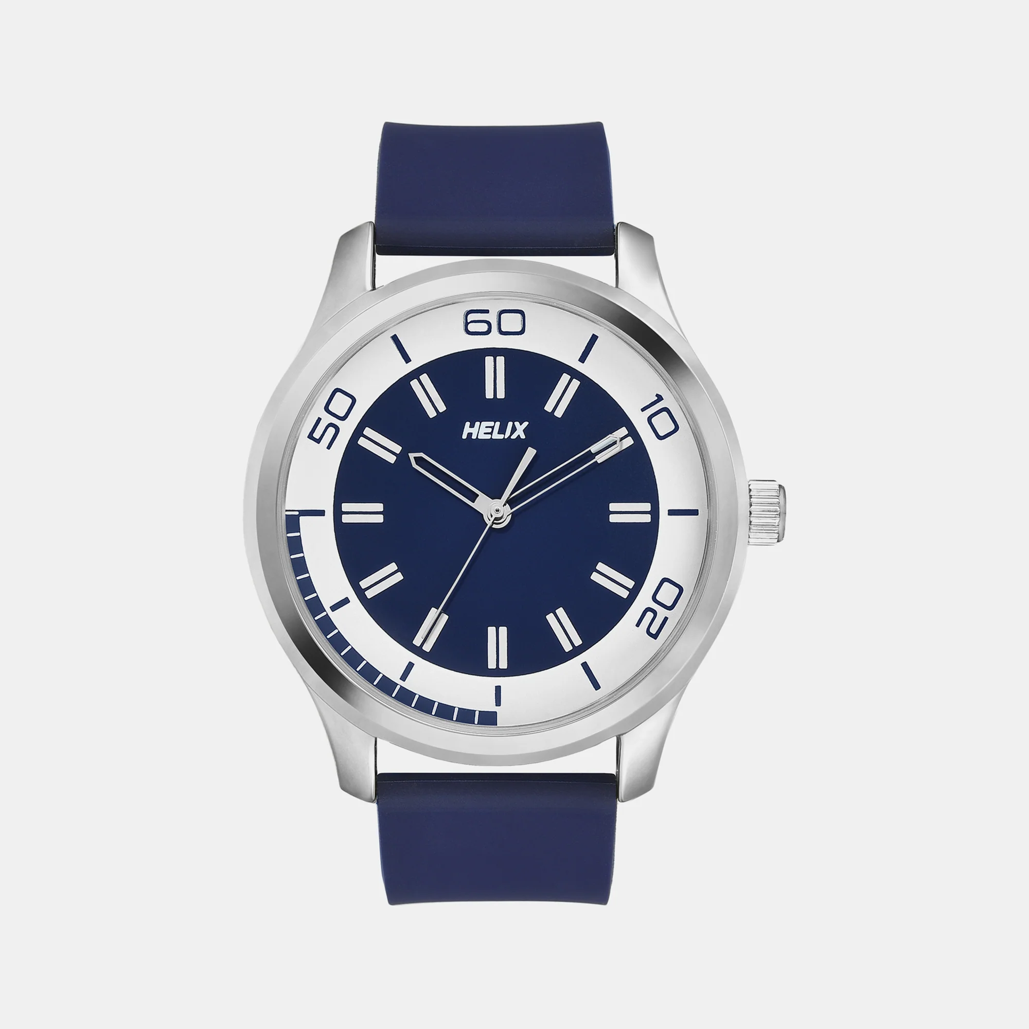 Men Quartz Blue Dial Analog Silicone Watch TW043HG22 - Image 2
