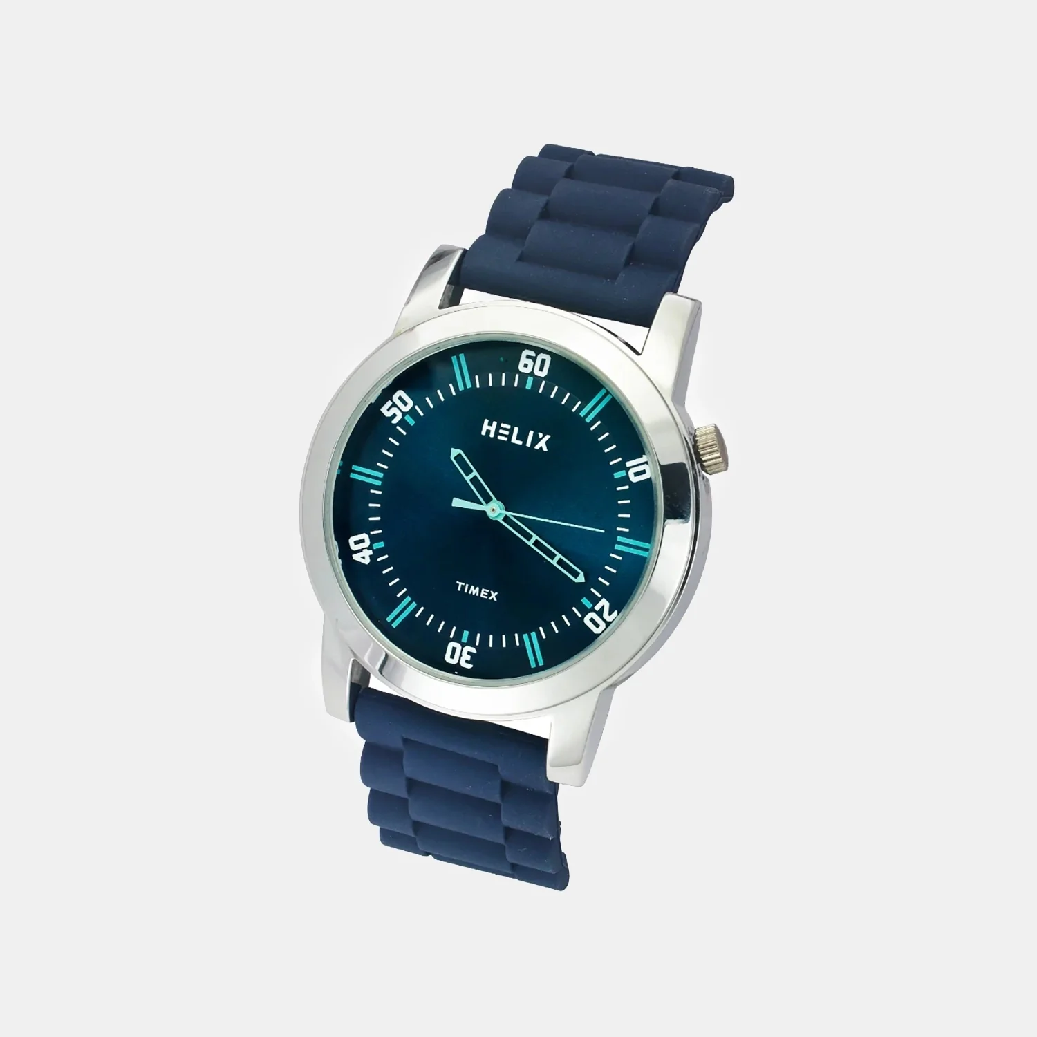 Men Quartz Blue Dial Analog Silicone Watch TW058HG00 - Image 2