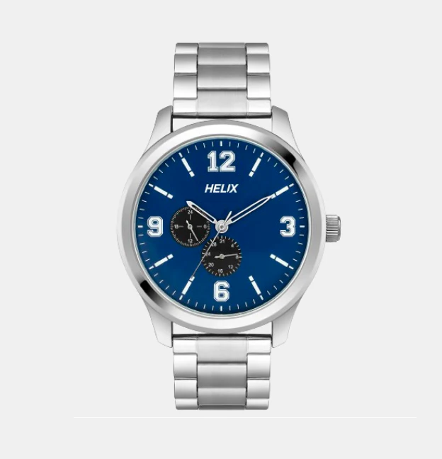 Men Quartz Blue Dial Analog Stainless Steel Watch TW043HG17