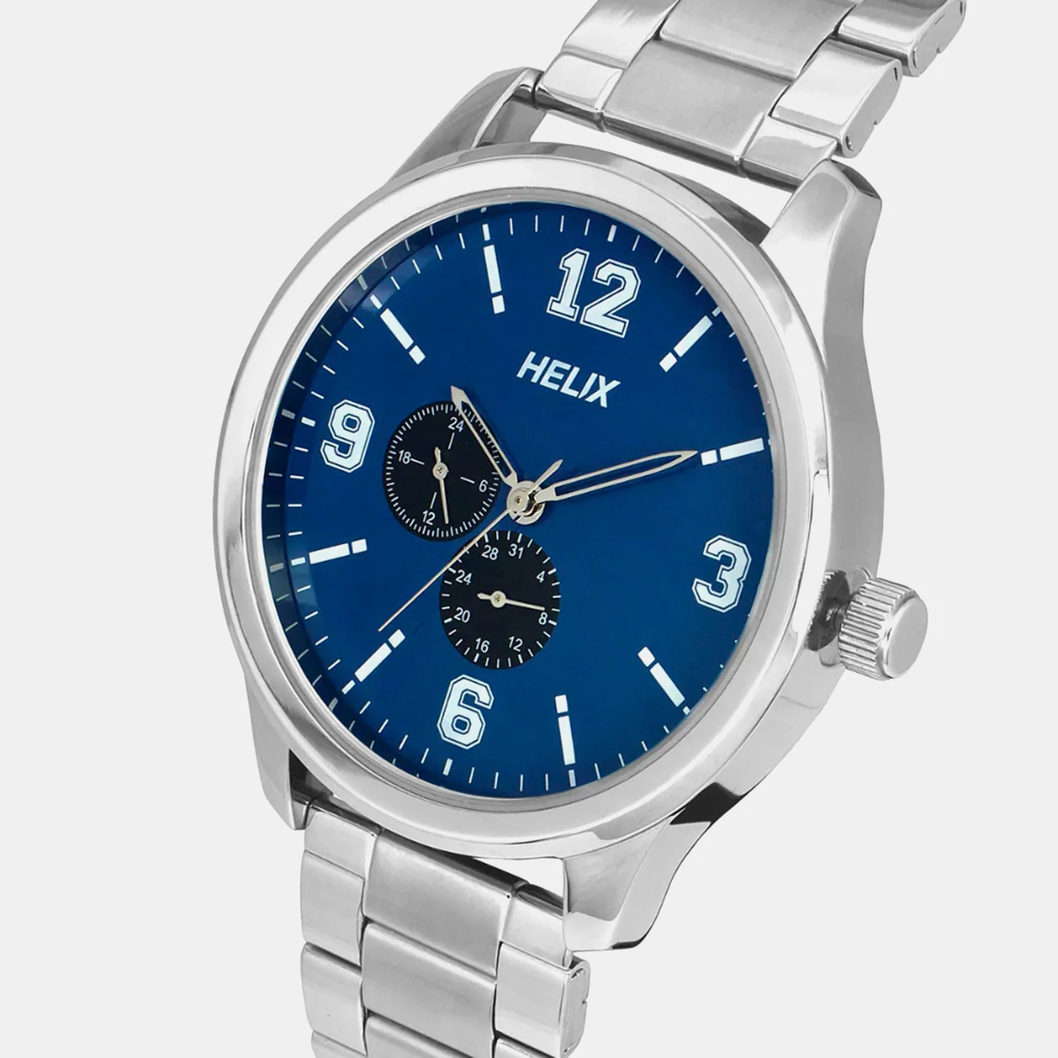 Men Quartz Blue Dial Analog Stainless Steel Watch TW043HG17 - Image 2