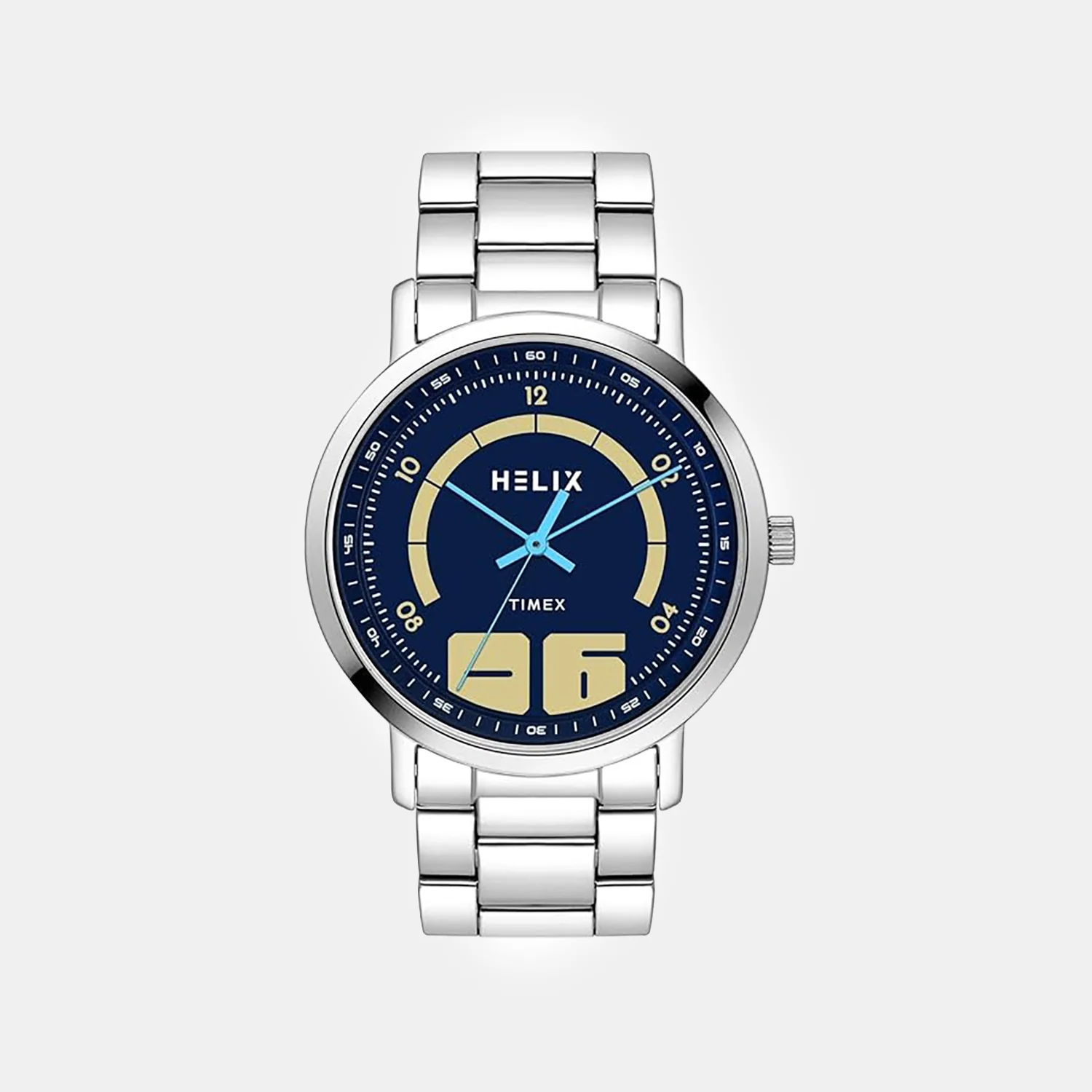 Men Quartz Blue Dial Analog Stainless Steel Watch TW053HG04