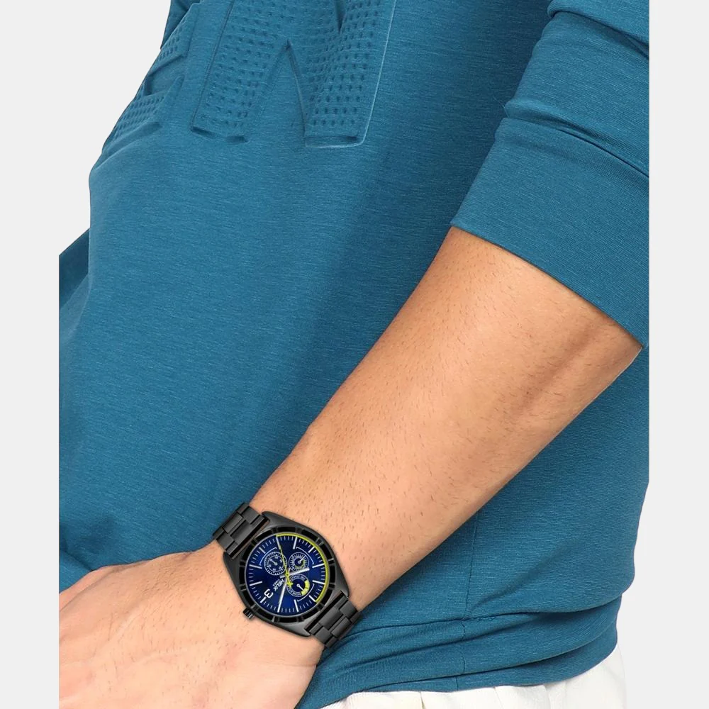 Men Quartz Blue Dial Chronograph Brass Watch TW029HG16 - Image 3