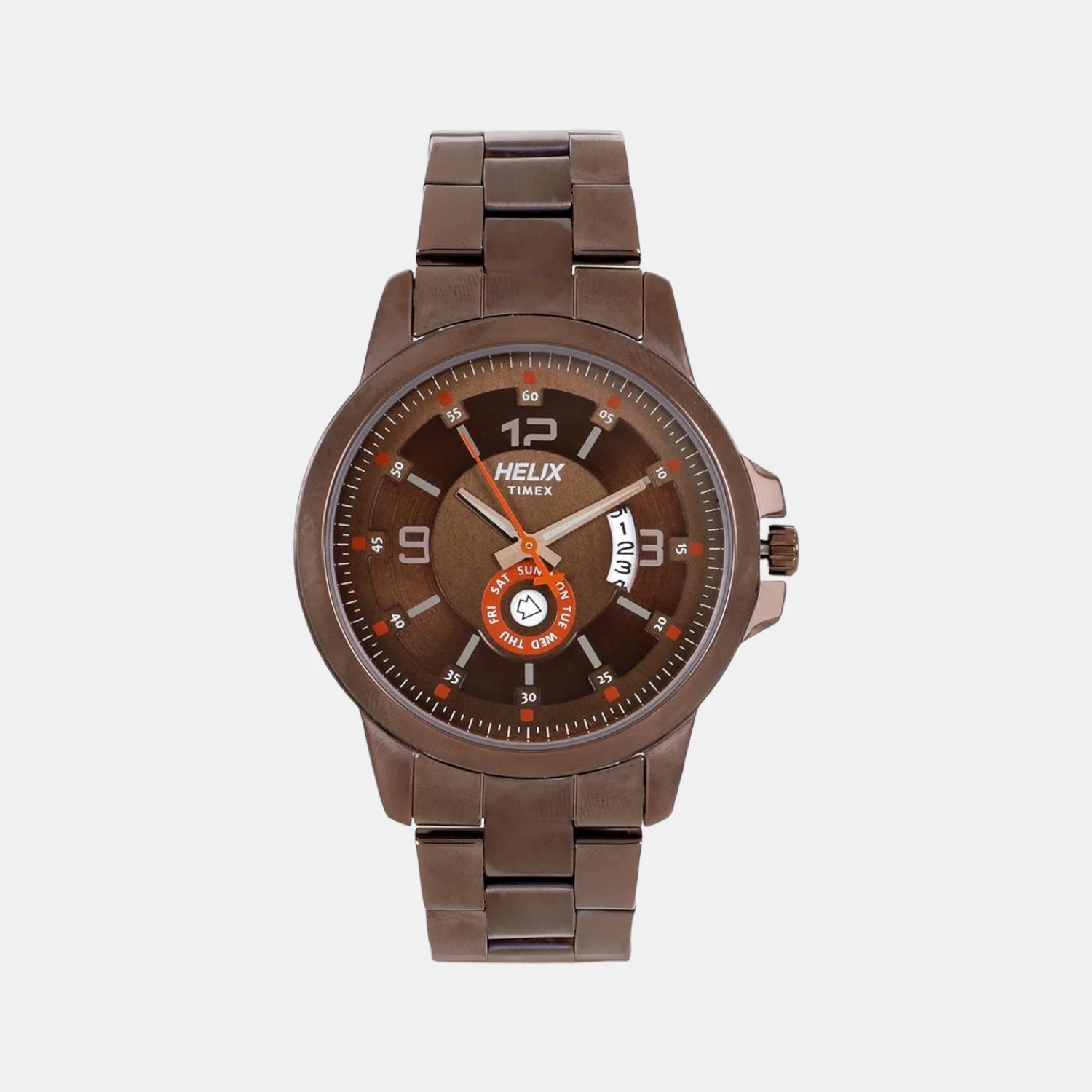 Men Quartz Brown Dial Analog Stainless Steel Watch TW023HG22