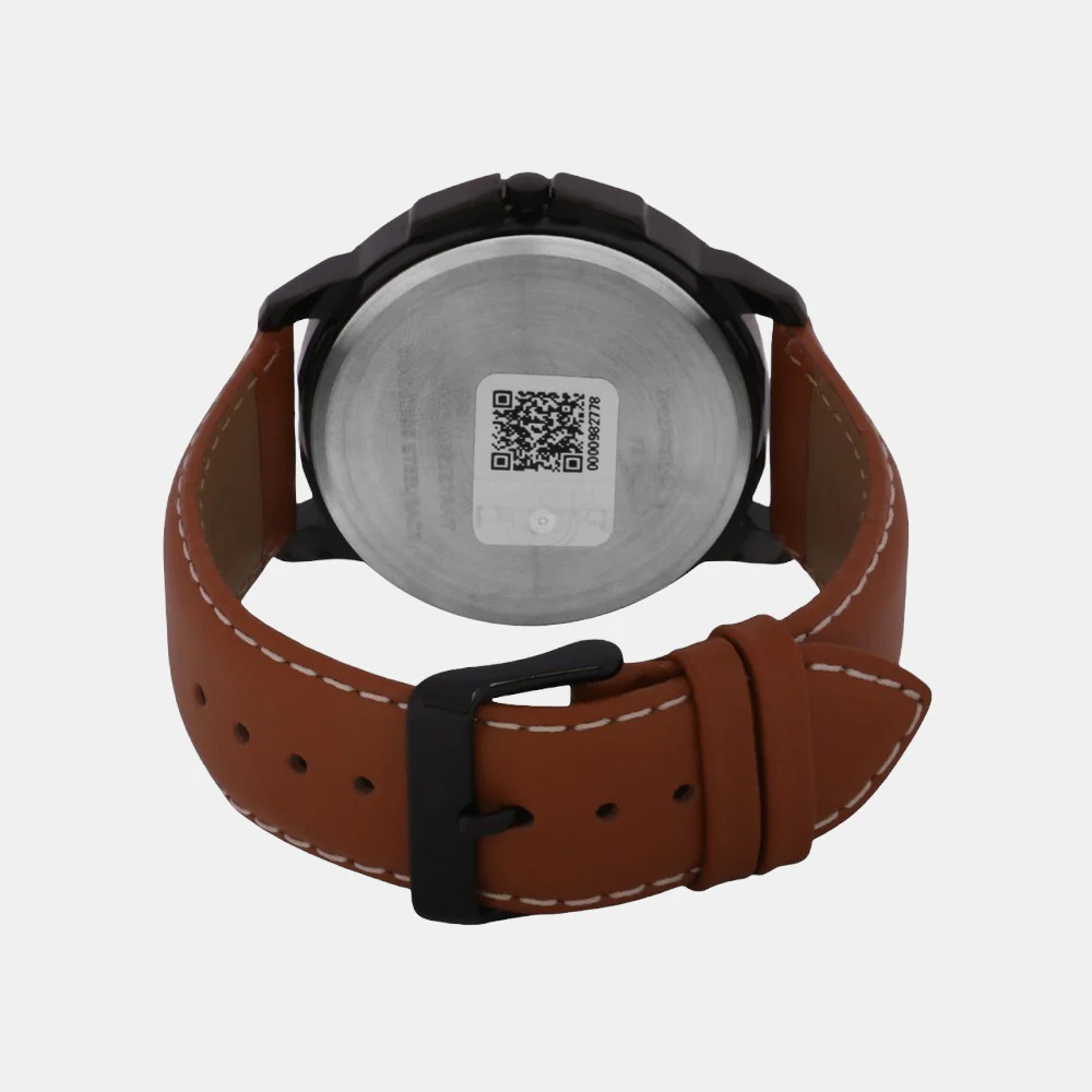 Men Quartz Green Dial Analog Leather Watch TW027HG15 - Image 4